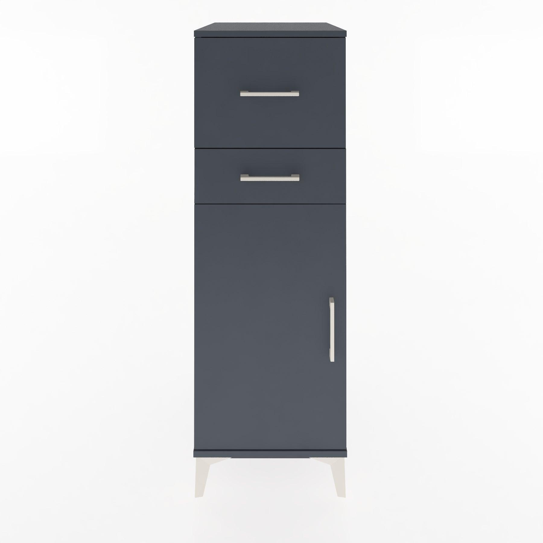 Woodntry Modular Cabinet Anthracite 44x59x122 cm with Doors and Drawers KC123-2