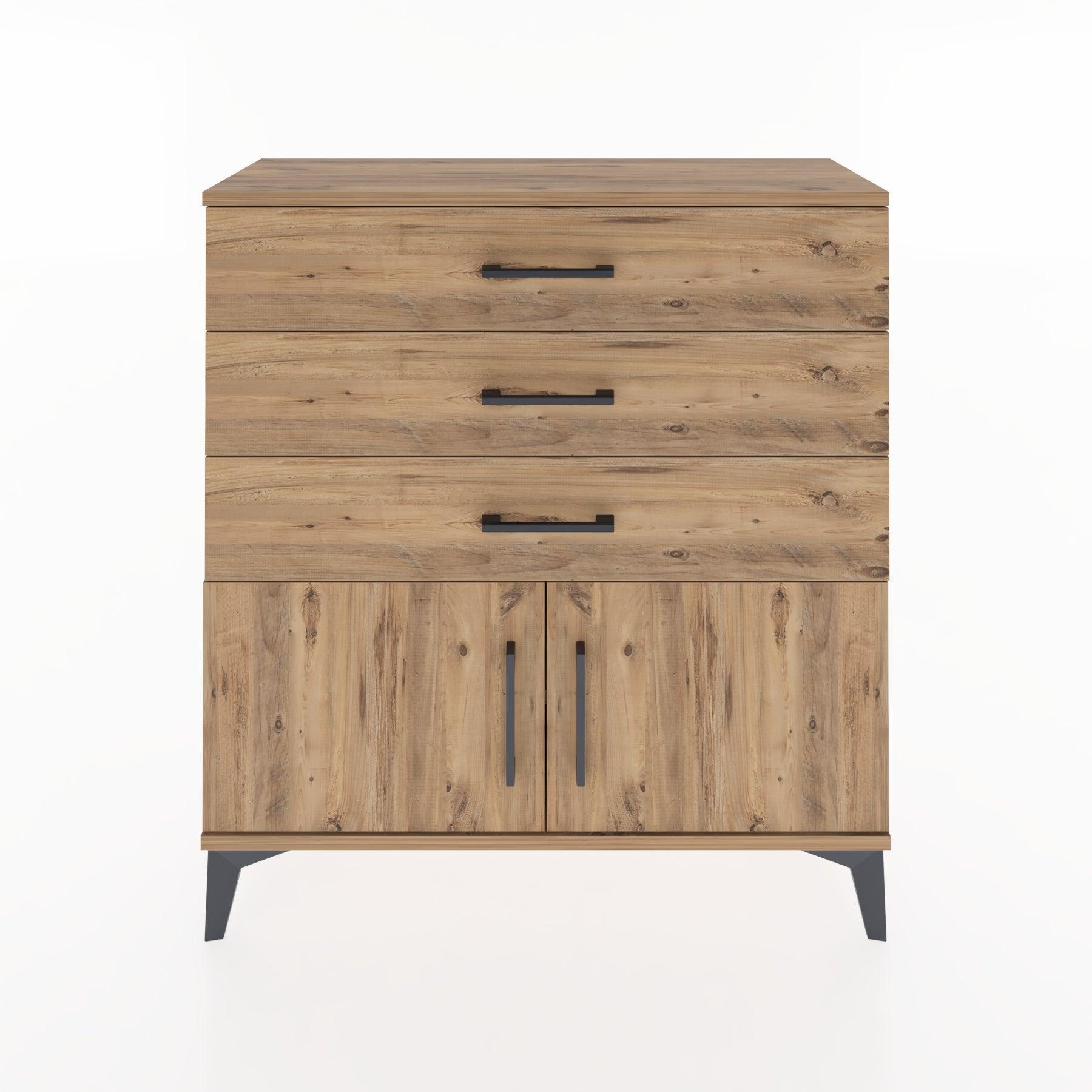 Woodntry Modular Dresser Pine 88x30x84 cm with Cover and Drawer KC23-3
