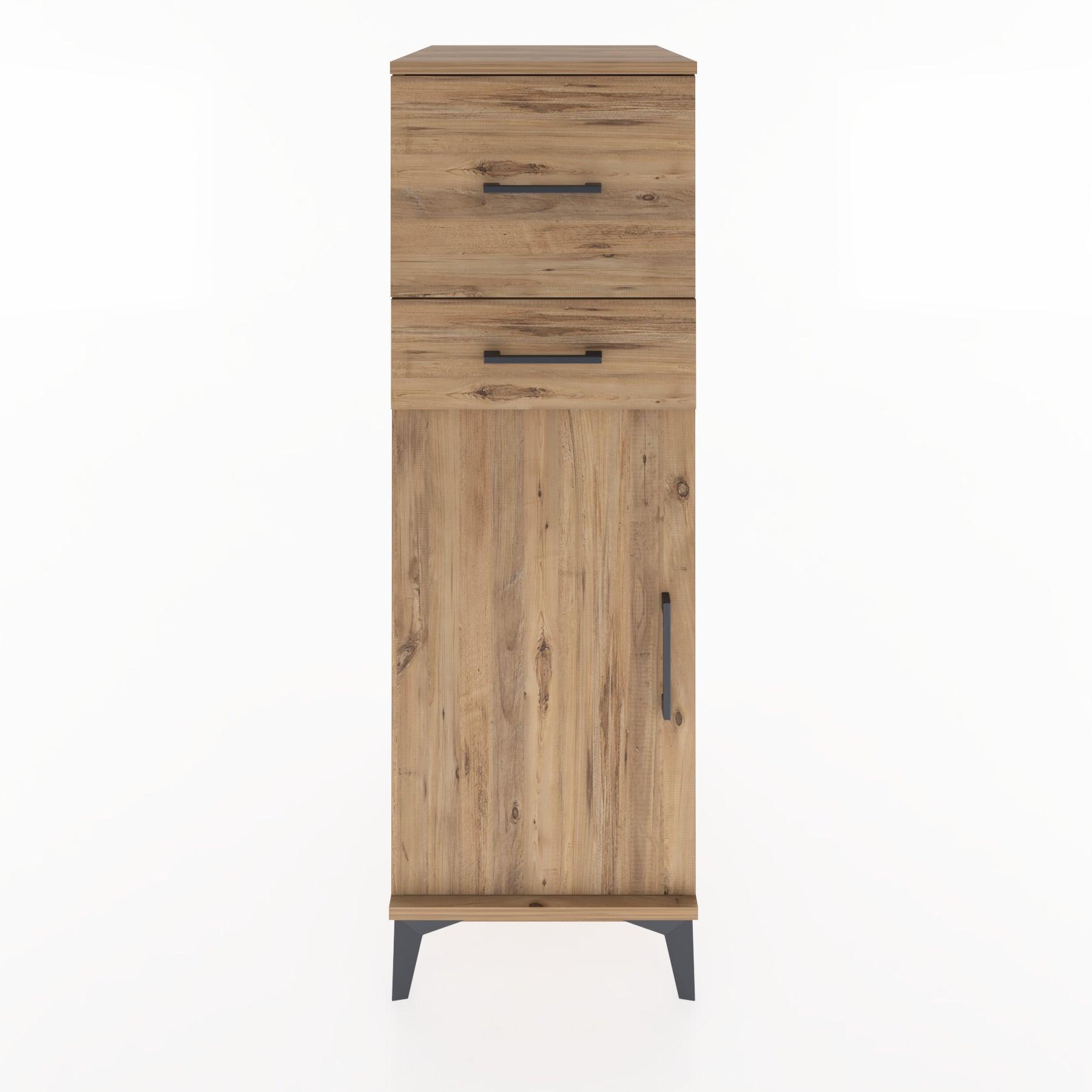 Woodntry Modular Cabinet Pine 44x59x122 cm with Doors and Drawers KC23-3