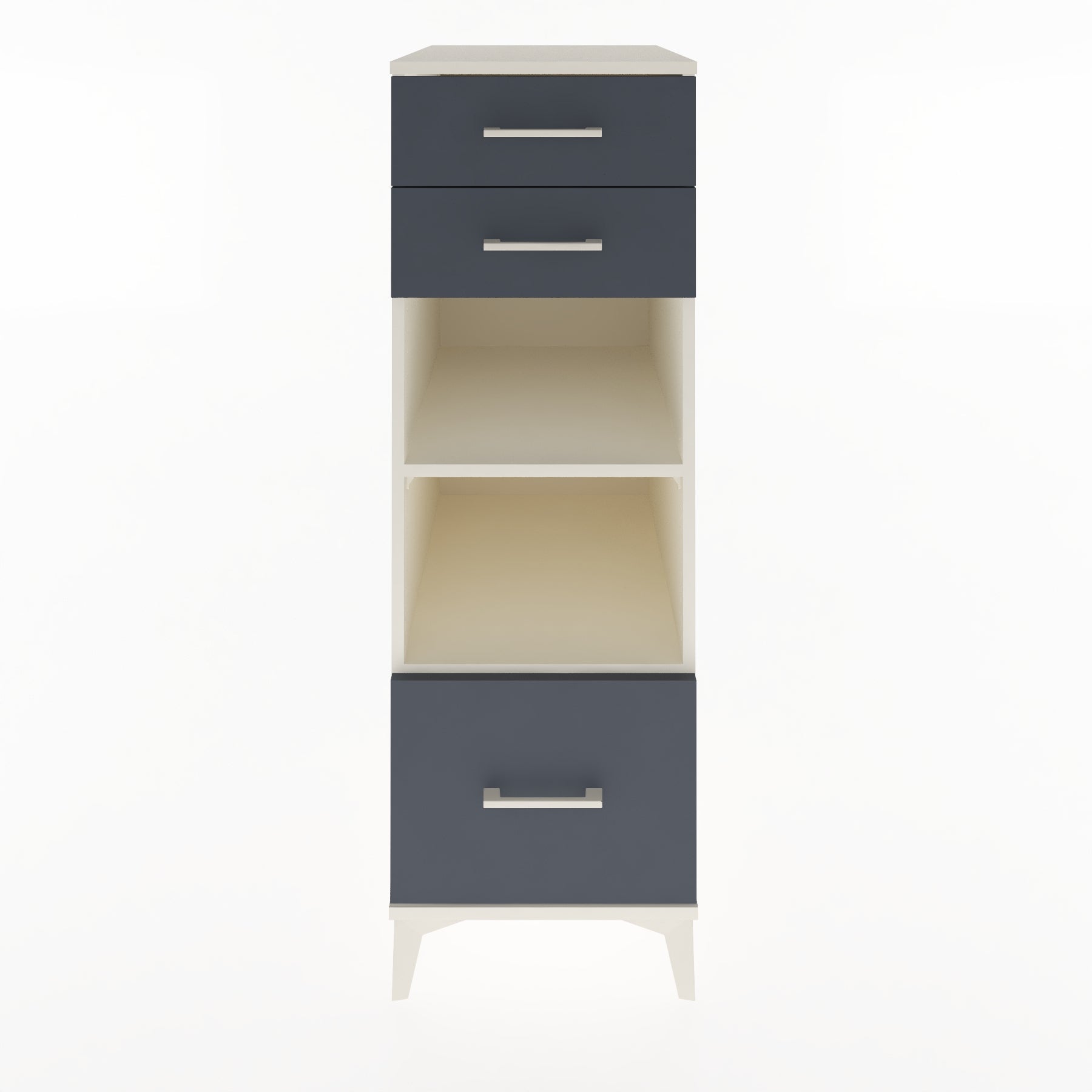 Woodntry Modular Cabinet Moonstone 44x59x122 cm with Drawers and Shelves CR74-1