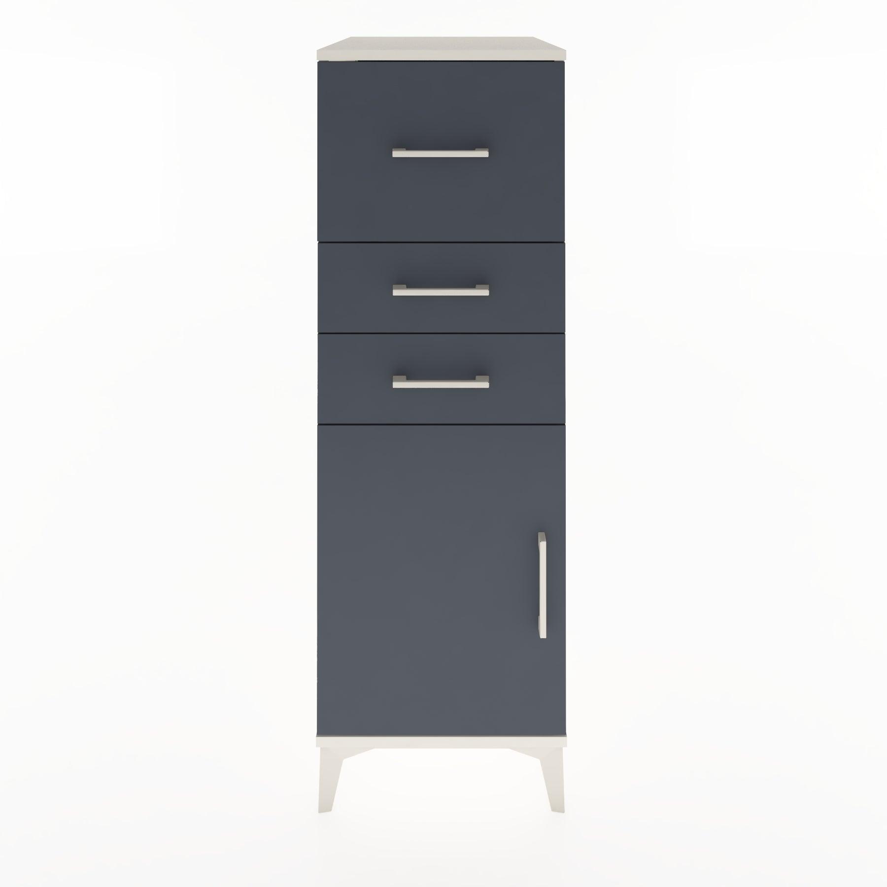 Woodntry Modular Cabinet Moonstone 44x30x122 cm with Doors and Drawers KC24-1
