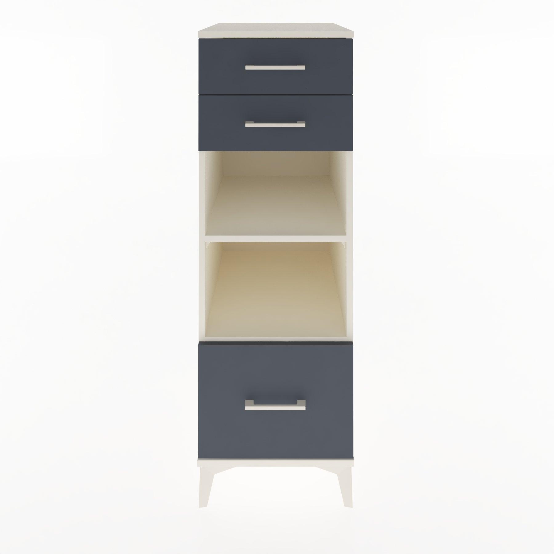 Woodntry Modular Cabinet Moonstone 44x30x122 cm with Drawers and Shelves CR74-1
