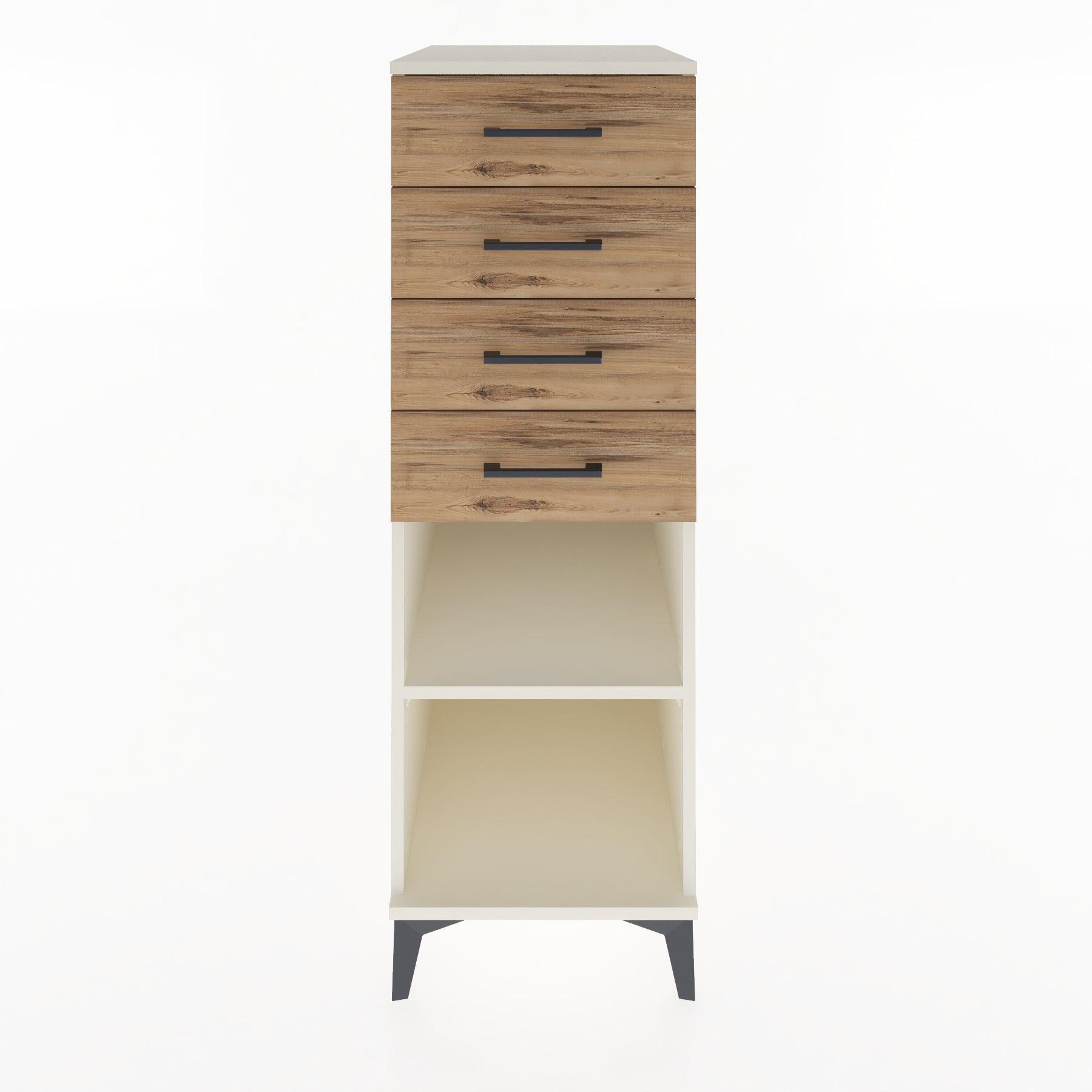 Woodntry Modular Cabinet Moonstone 44x59x122 cm with Drawers and Shelves CR124-1