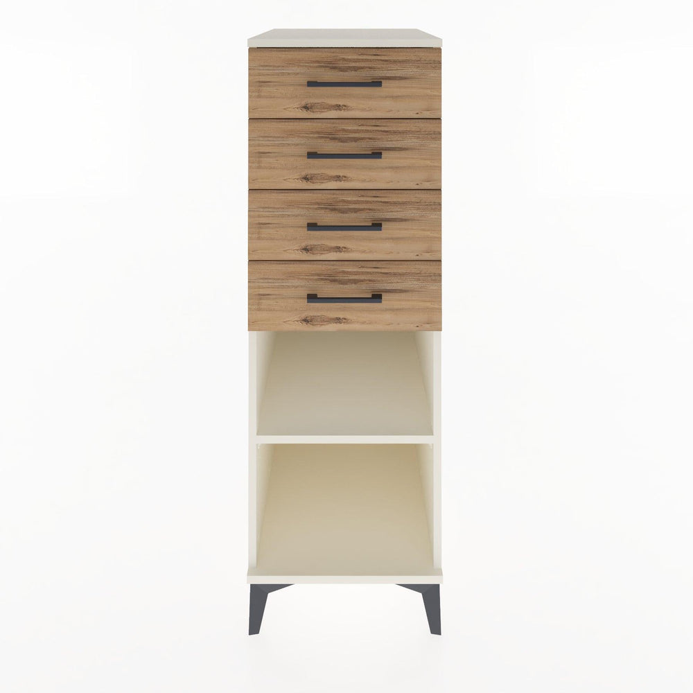 Woodntry Modüler Dolap Aytaşı 44x30x122 cm Çekmeceli ve Raflı CR124-1