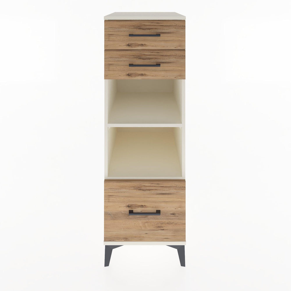 Woodntry Modular Cabinet Moonstone 44x30x122 cm with Drawers and Shelves CR74-1