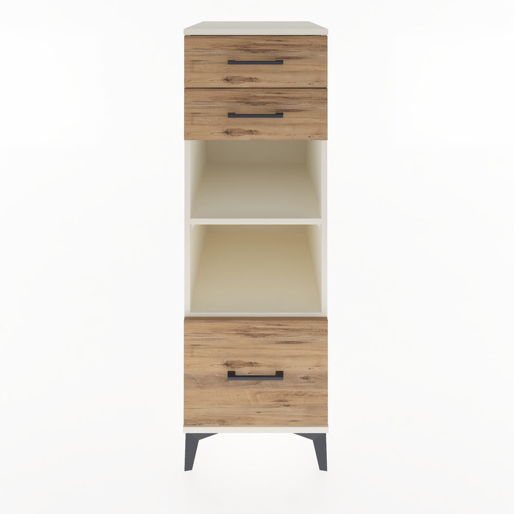 Woodntry Modüler Dolap Aytaşı 44x59x122 cm Çekmeceli ve Raflı CR74-1