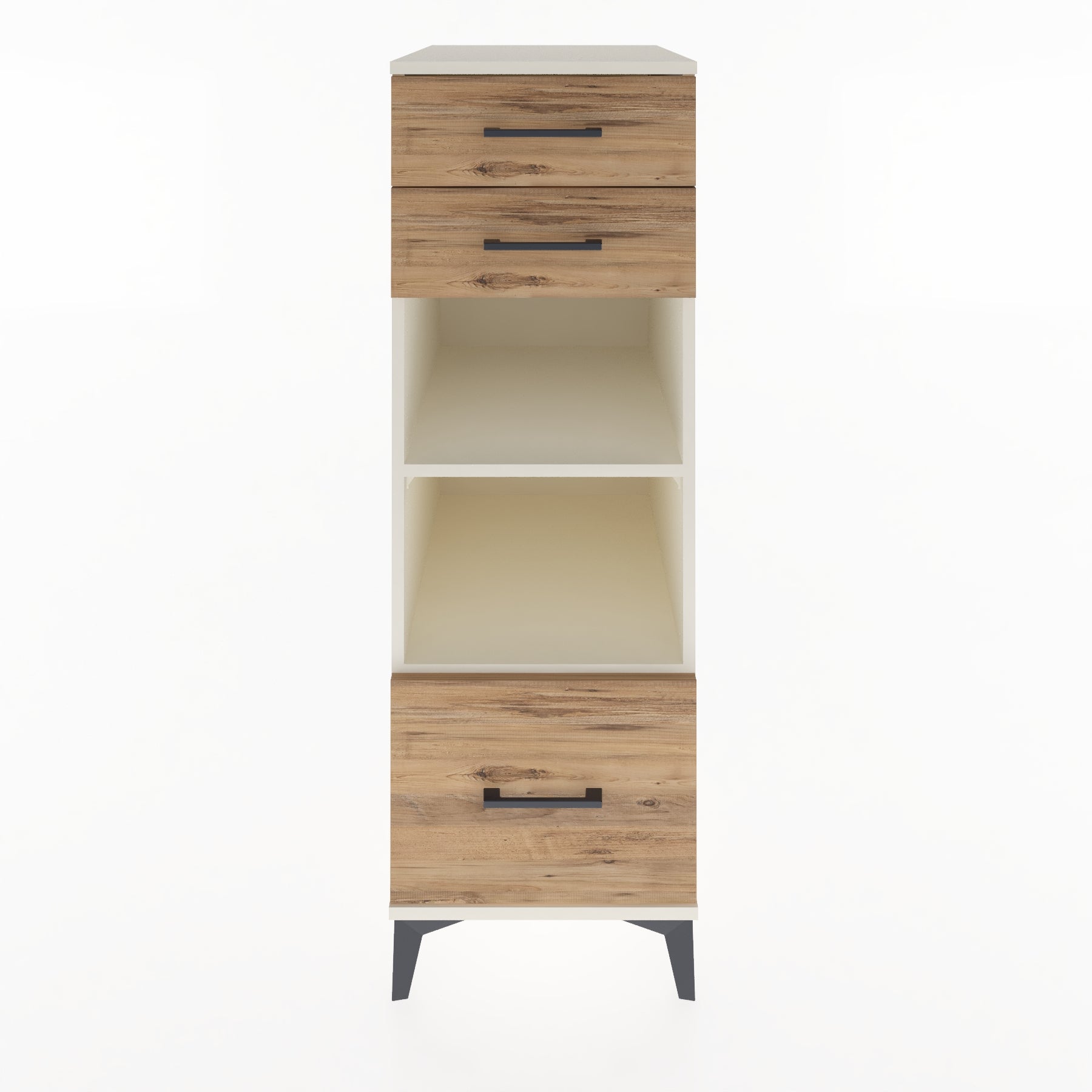 Woodntry Modular Cabinet Moonstone 44x59x122 cm with Drawers and Shelves CR74-1