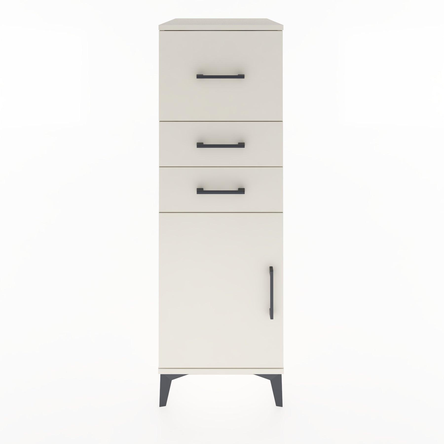 Woodntry Modüler Dolap Aytaşı 44x59x122 cm Kapaklı ve Çekmeceli KC24-1