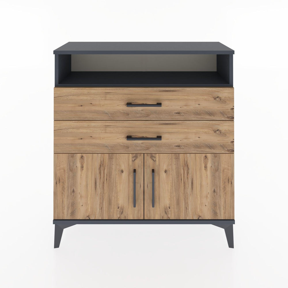 Woodntry Modüler Şifonyer Antrasit 88x30x84 cm Fonksiyonel F24-2