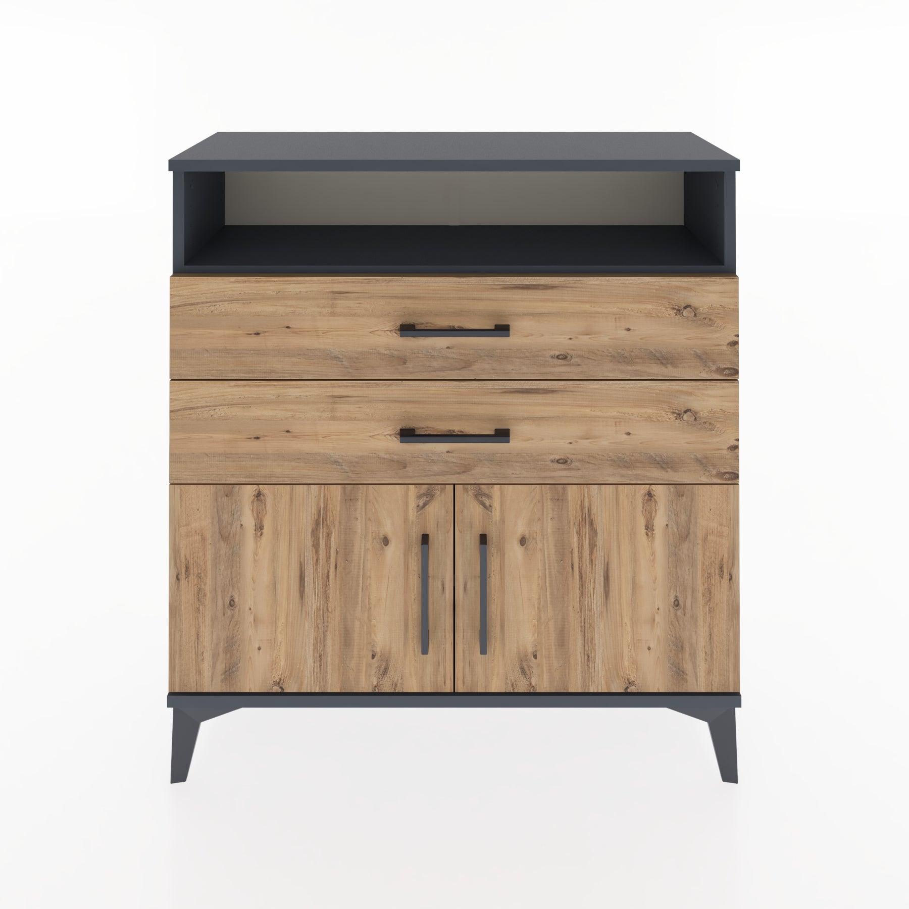 Woodntry Modular Dresser Anthracite 88x30x84 cm Functional F24-2