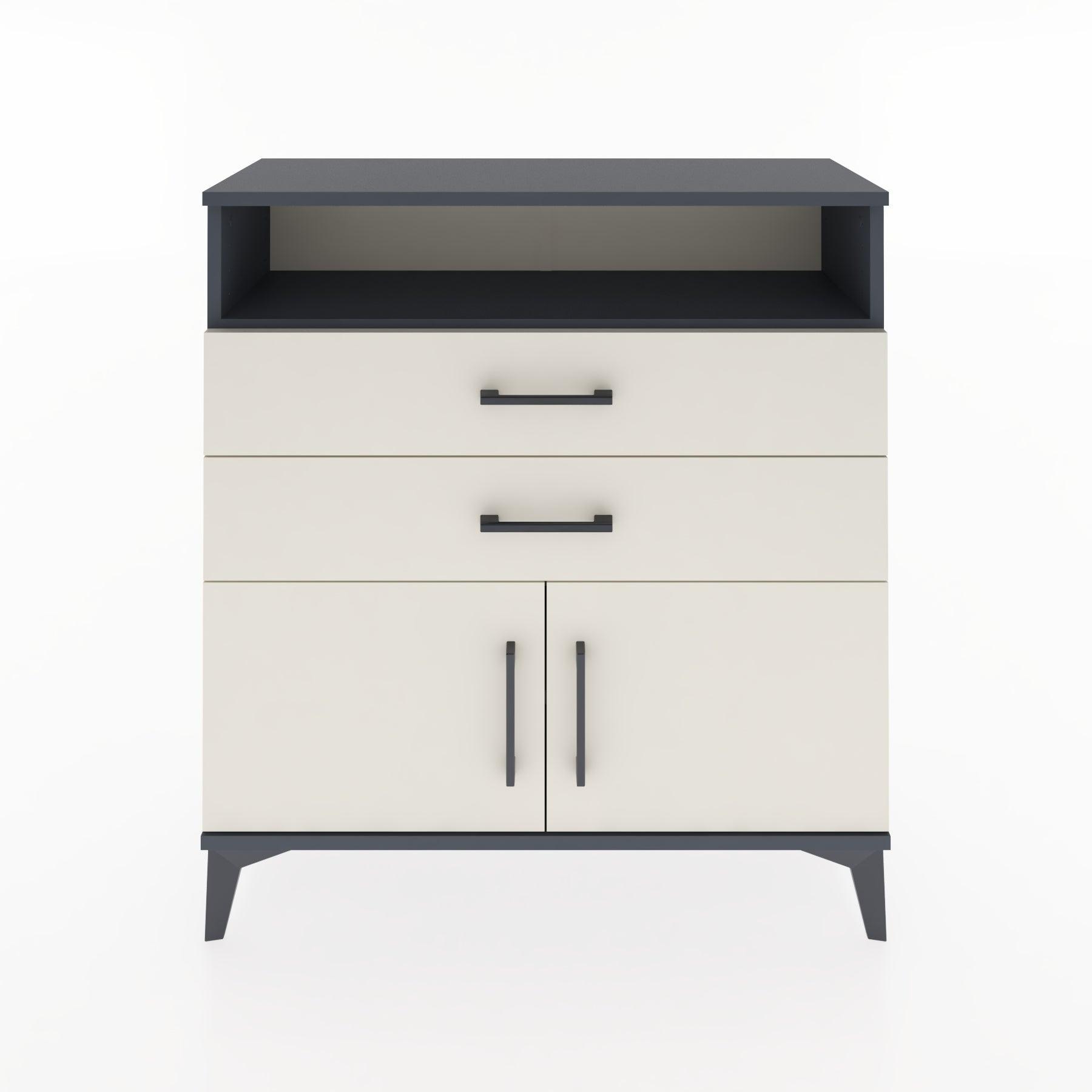 Woodntry Modular Dresser Anthracite 88x30x84 cm Functional F24-2
