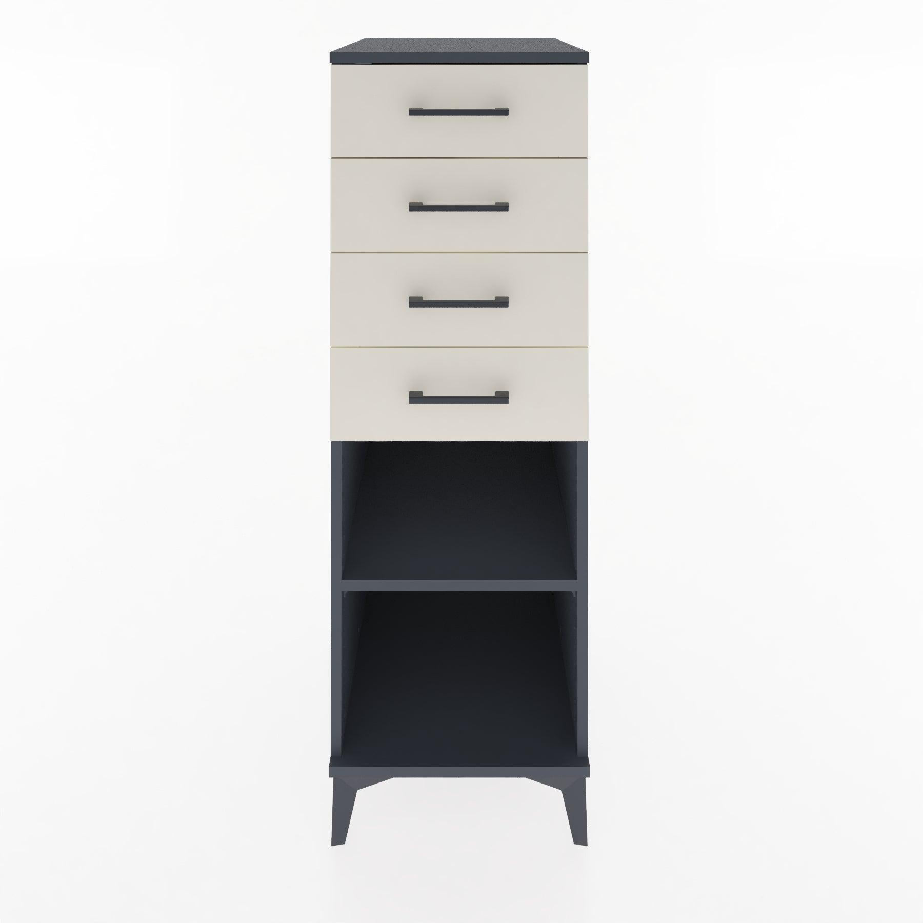 Woodntry Modular Cabinet Anthracite 44x30x122 cm with Drawers and Shelves CR124-2