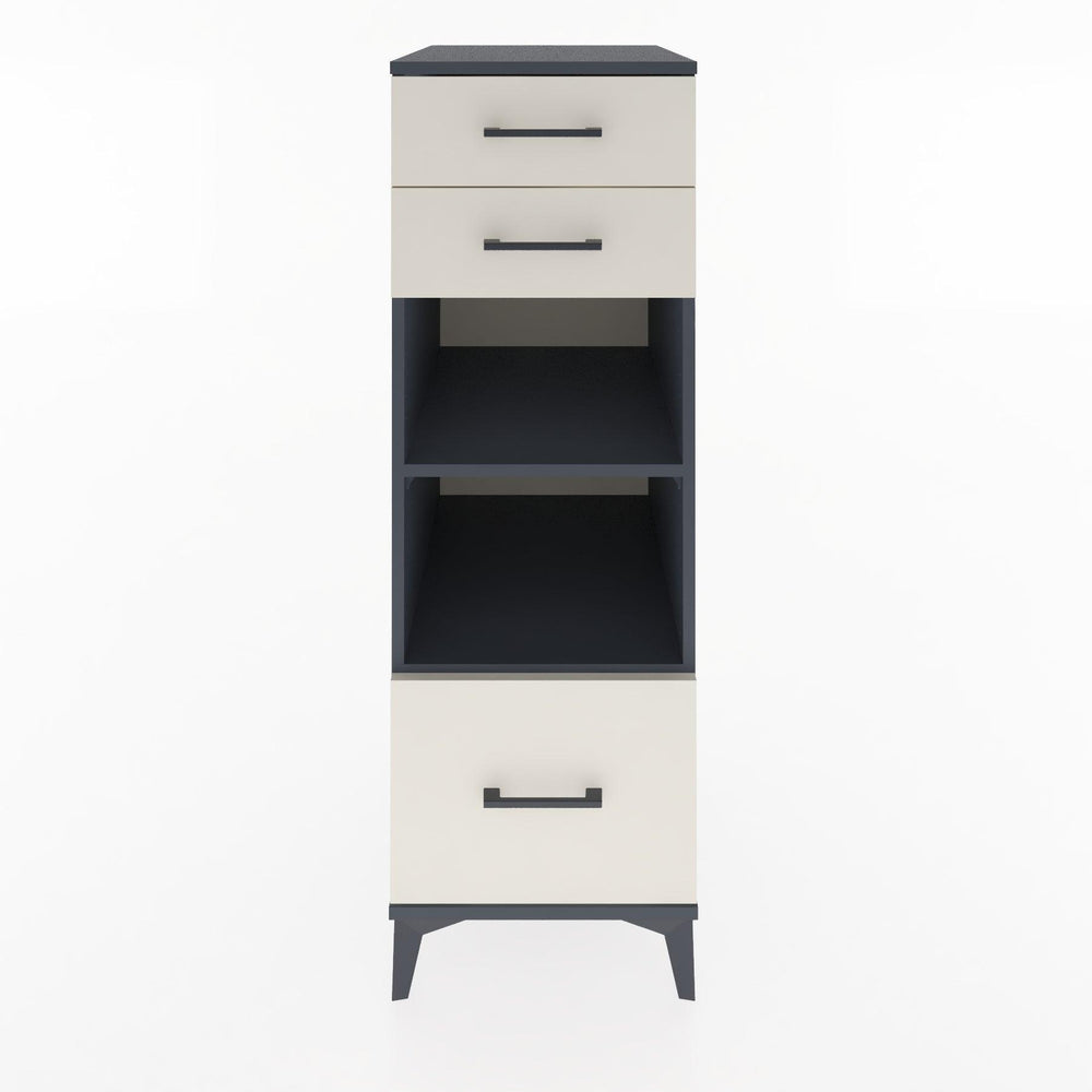 Woodntry Modular Cabinet Anthracite 44x30x122 cm with Drawers and Shelves CR74-2