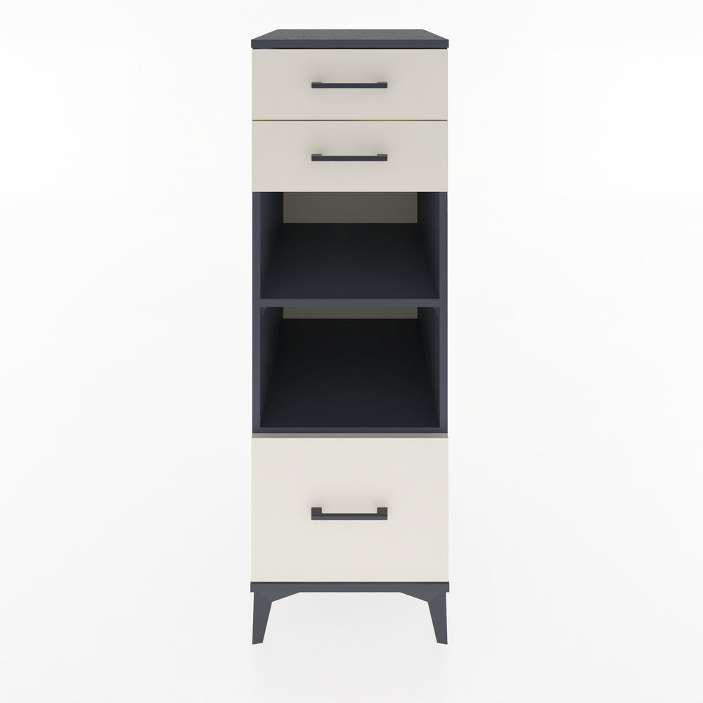 Woodntry Modular Cabinet Anthracite 44x59x122 cm with Drawers and Shelves CR74-2