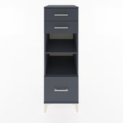 Woodntry Modüler Dolap Antrasit 44x59x122 cm Çekmeceli ve Raflı CR74-2
