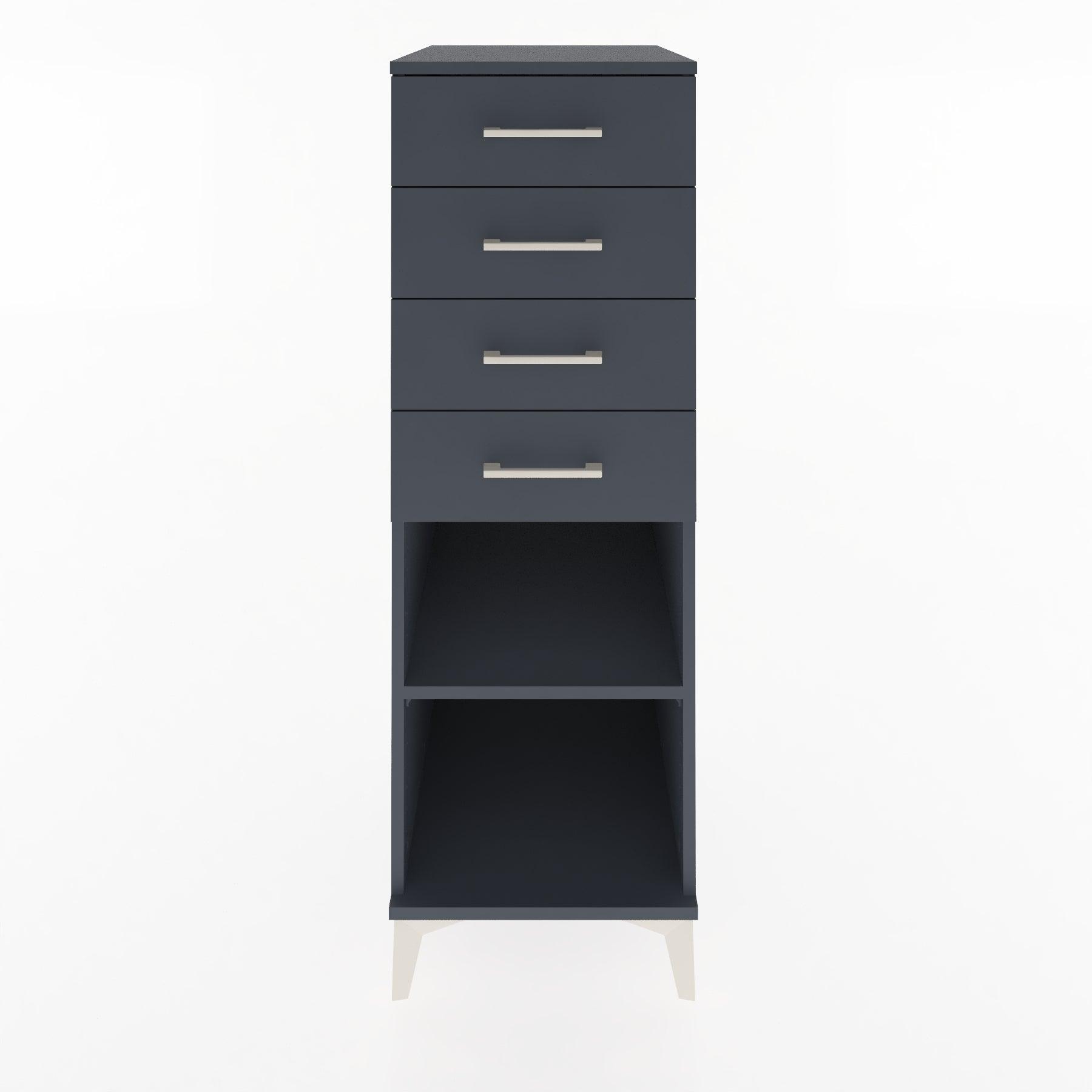 Woodntry Modular Cabinet Anthracite 44x30x122 cm with Drawers and Shelves CR124-2