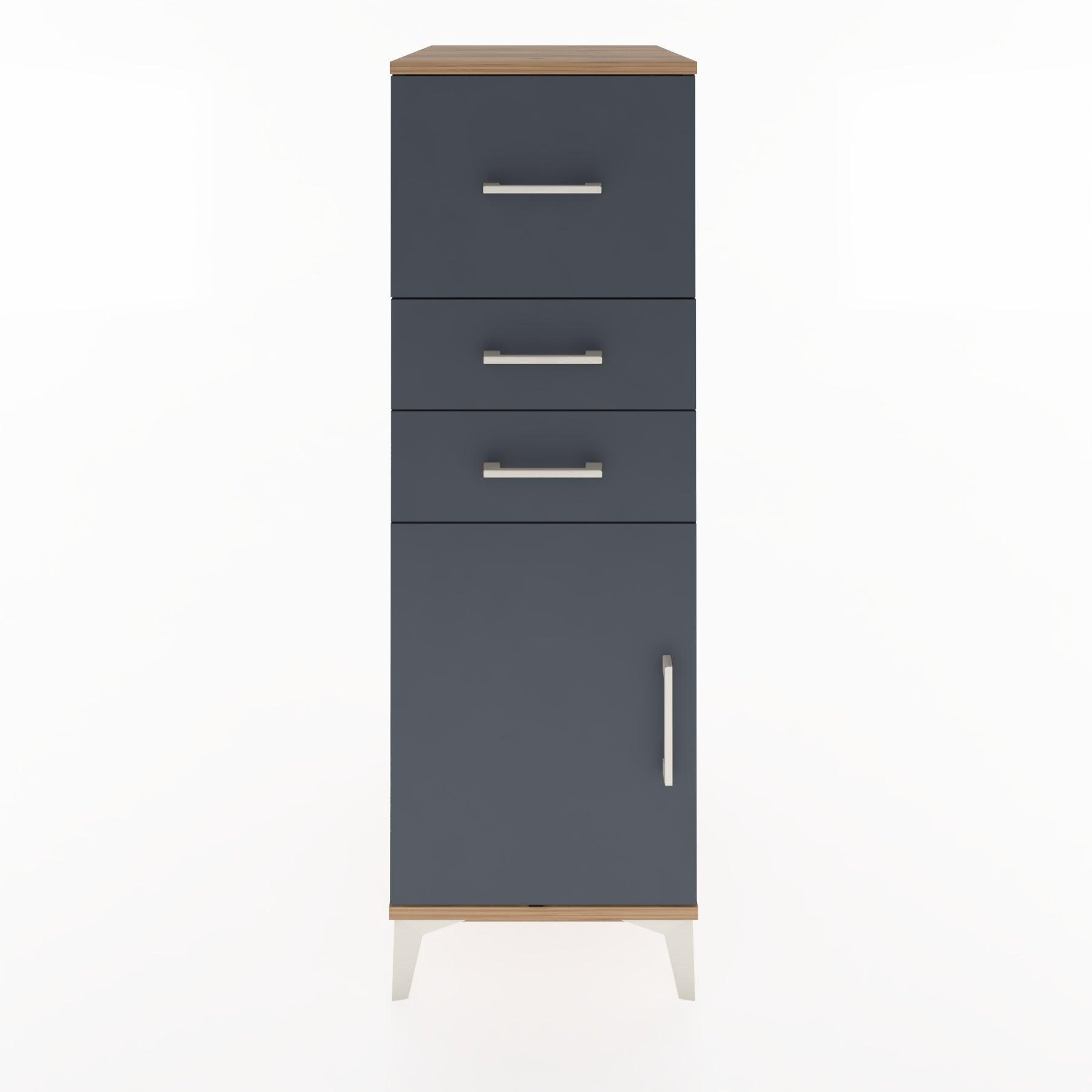 Woodntry Modular Cabinet Pine 44x30x122 cm with Doors and Drawers KC24-3