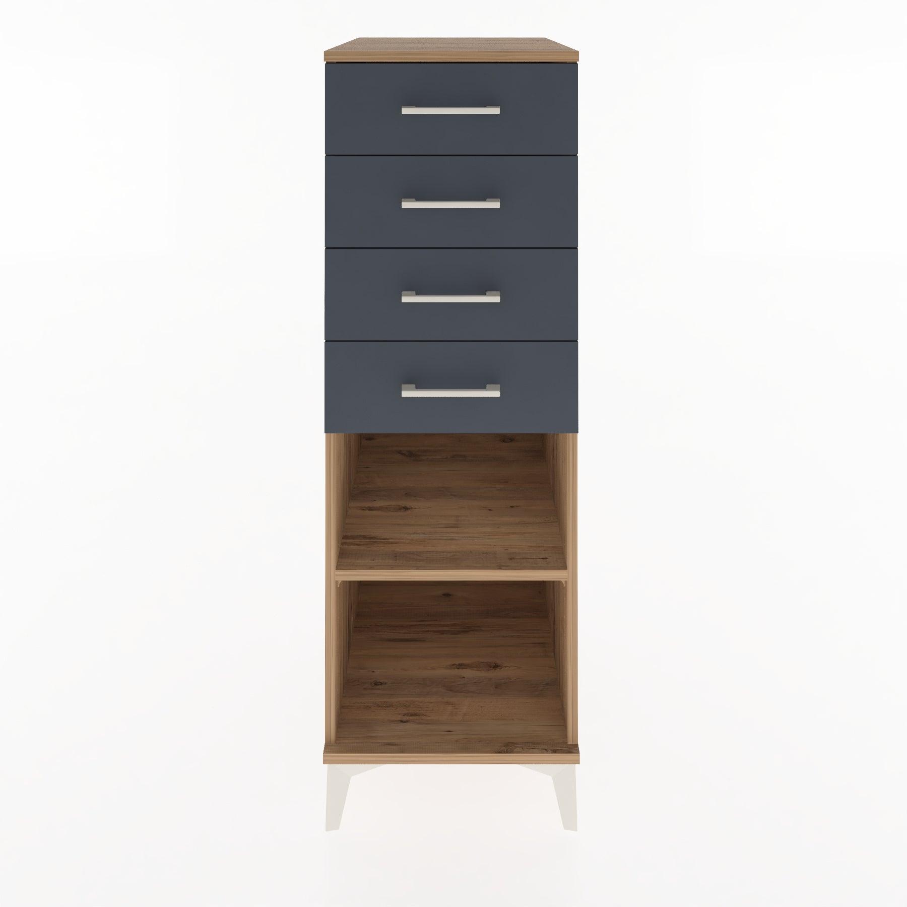 Woodntry Modular Cabinet Pine 44x59x122 cm with Drawers and Shelves CR124-3