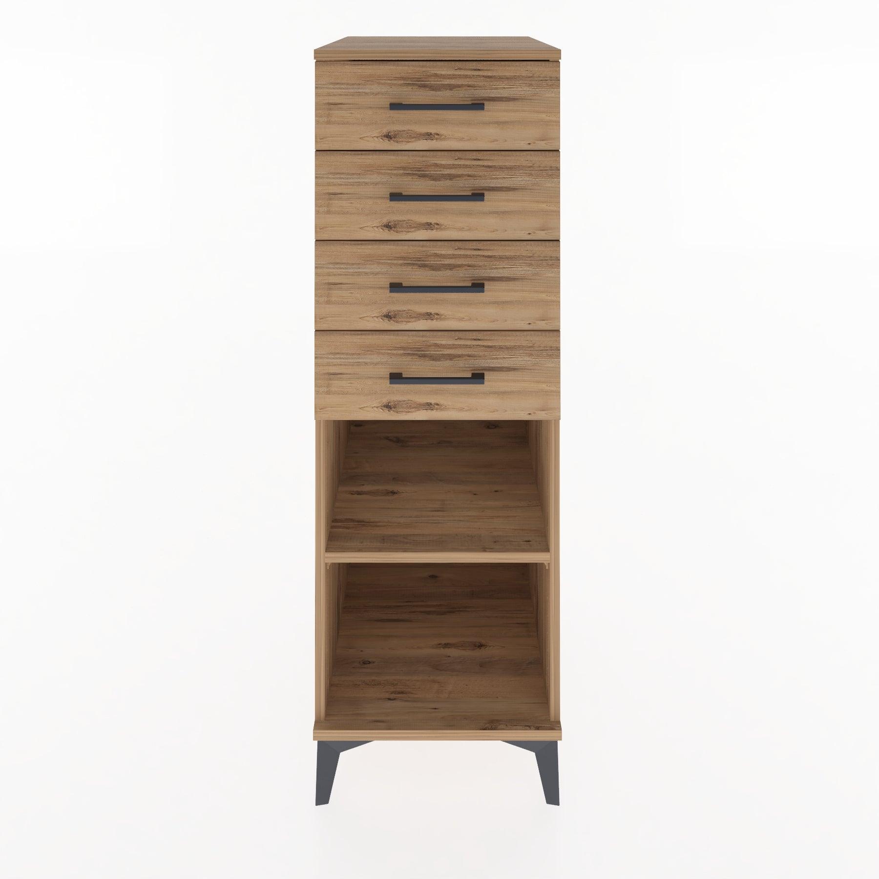 Woodntry Modular Cabinet Pine 44x59x122 cm with Drawers and Shelves CR124-3