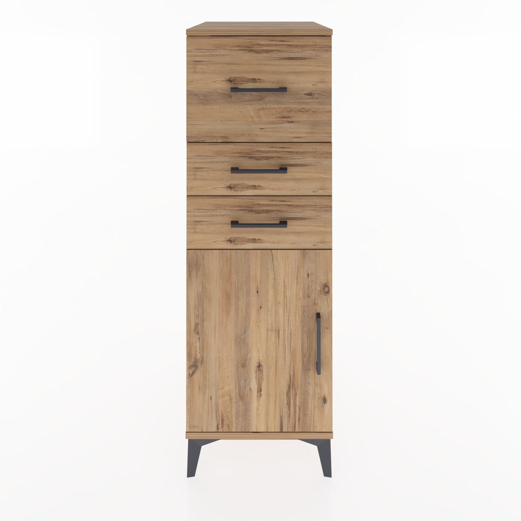 Woodntry Modular Cabinet Pine 44x59x122 cm with Doors and Drawers KC24-3