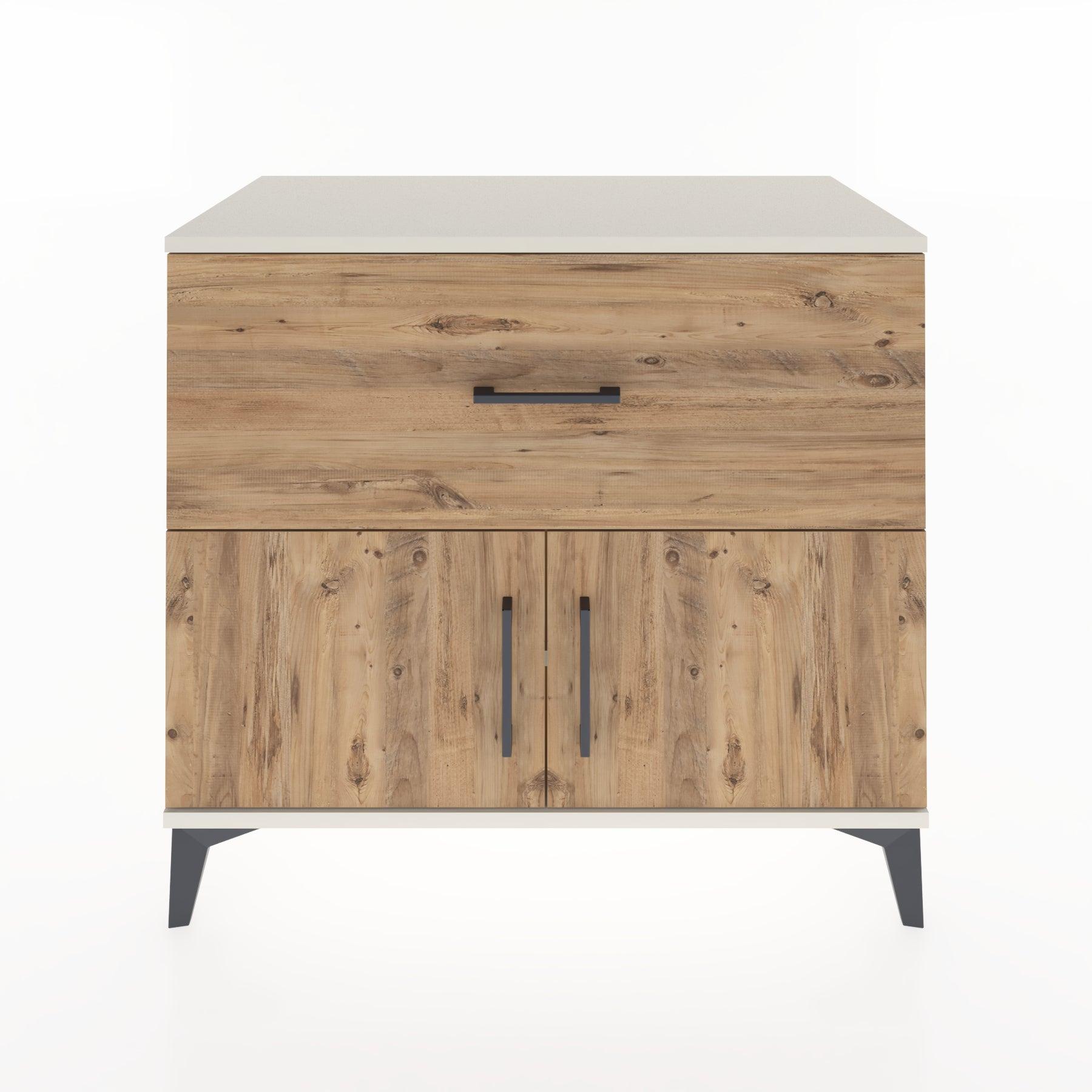 Woodntry Modüler Şifonyer Aytaşı 88x44x68 cm Kapaklı ve Çekmeceli KC25-1