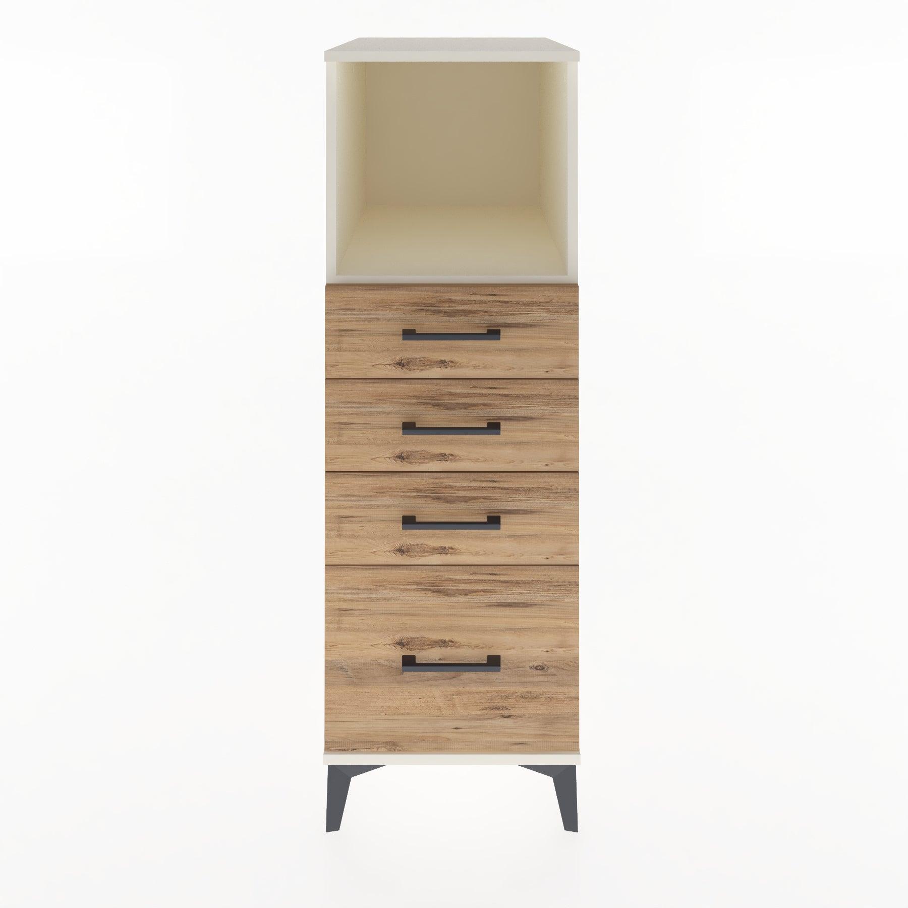 Woodntry Modular Cabinet Moonstone 44x30x122 cm with Drawers and Shelves CR75-1