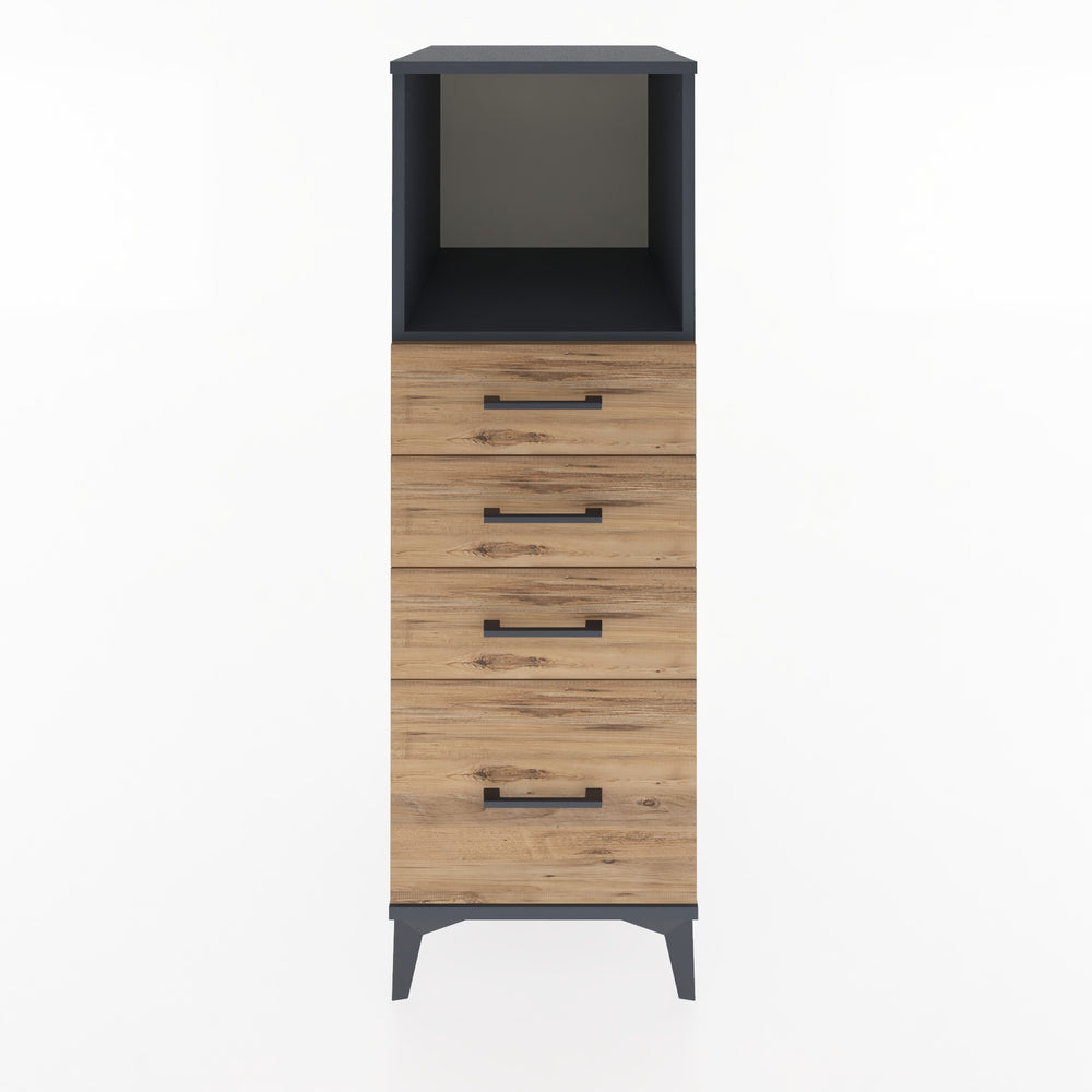 Woodntry Modular Cabinet Anthracite 44x59x122 cm with Drawers and Shelves CR75-2