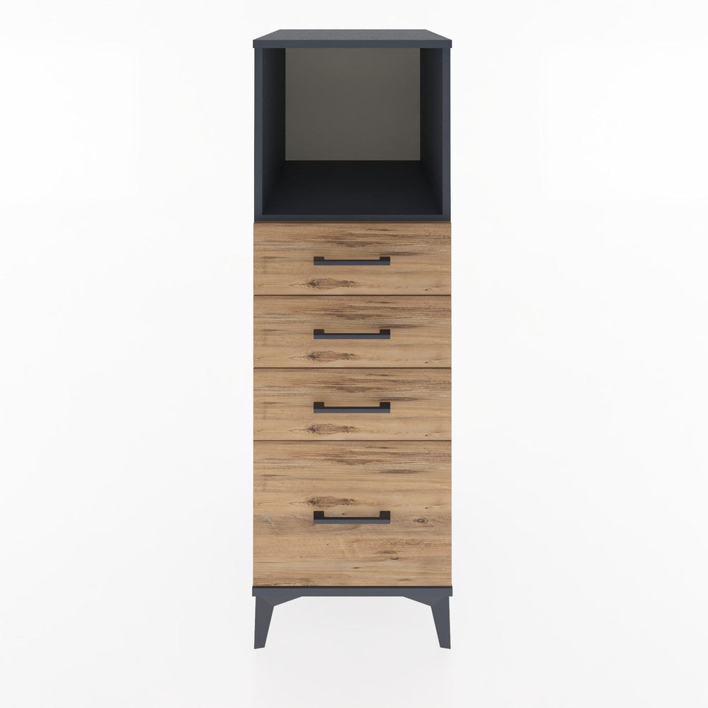 Woodntry Modular Cabinet Anthracite 44x30x122 cm with Drawers and Shelves CR75-2