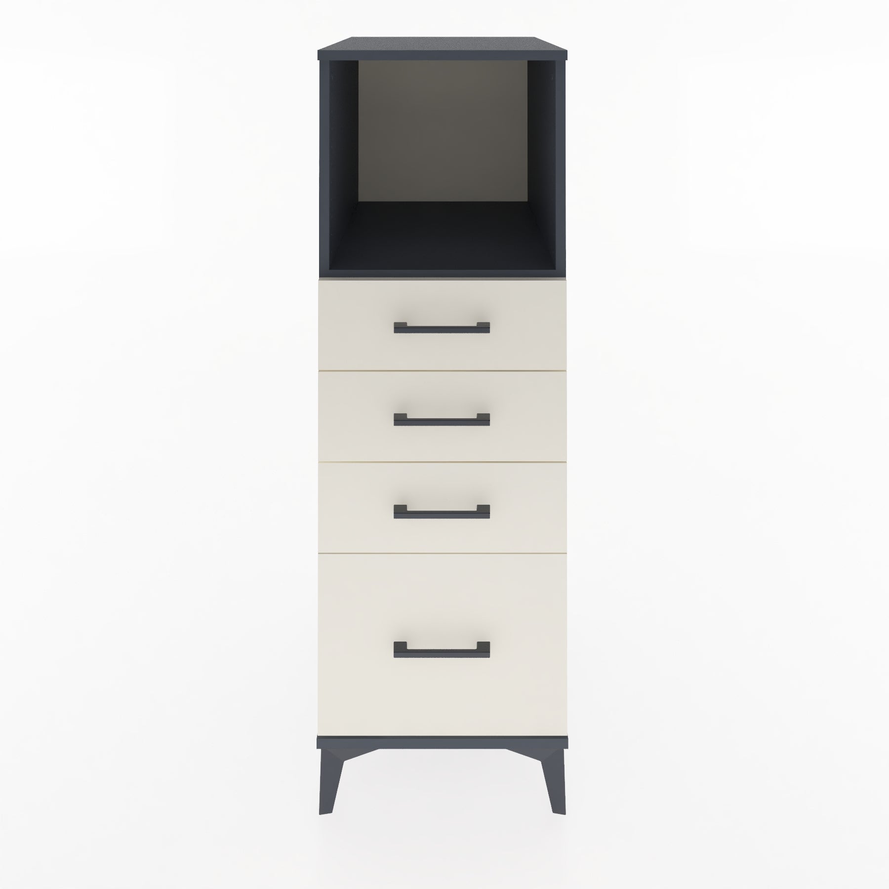 Woodntry Modular Cabinet Anthracite 44x59x122 cm with Drawers and Shelves CR75-2