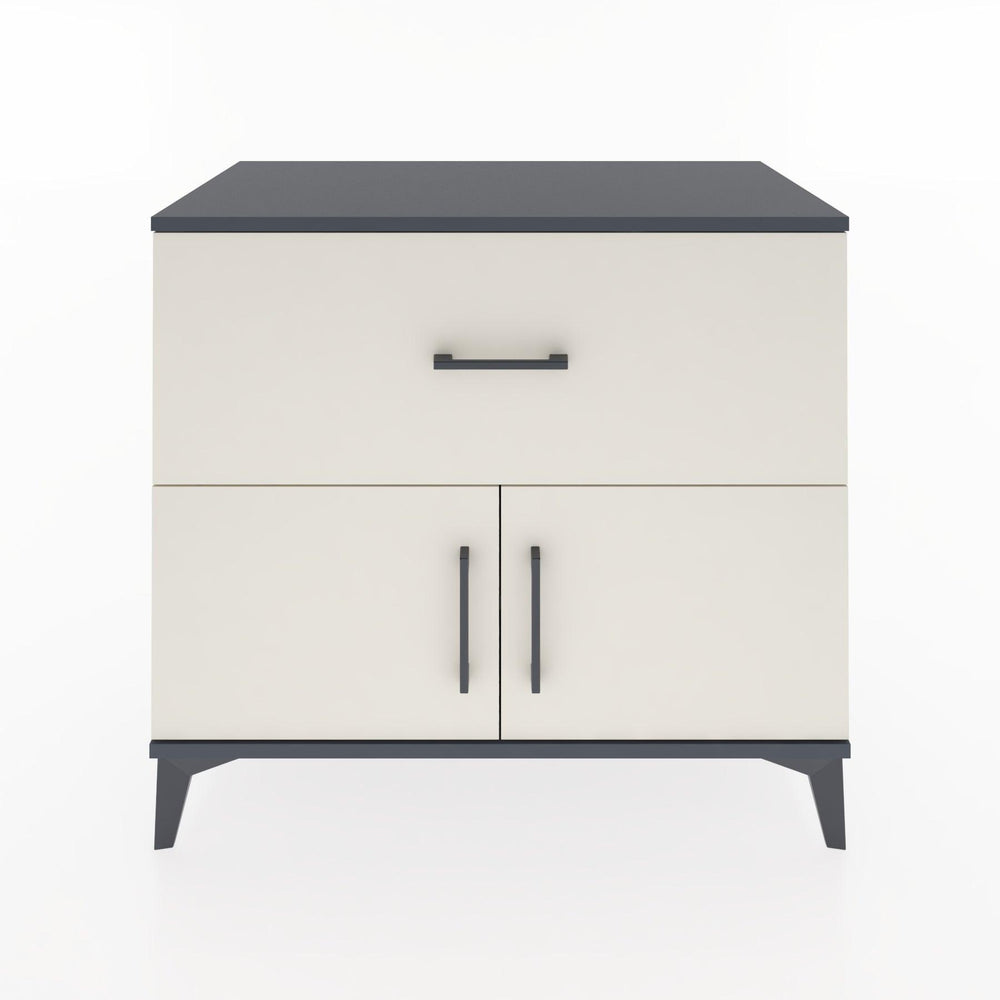 Woodntry Modüler Şifonyer Antrasit 88x44x68 cm Kapaklı ve Çekmeceli KC25-2