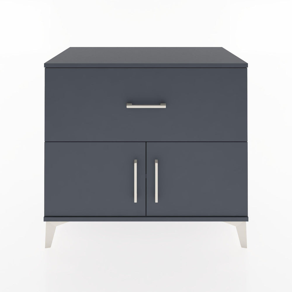 Woodntry Modüler Şifonyer Antrasit 88x44x68 cm Kapaklı ve Çekmeceli KC25-2