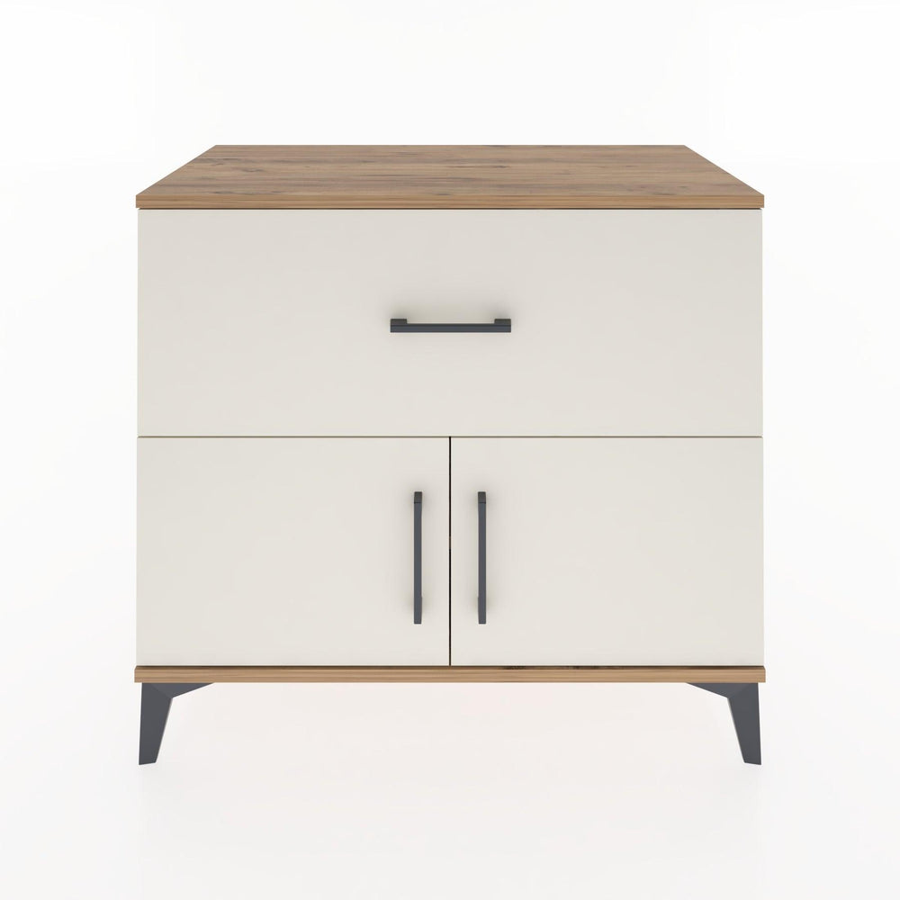 Woodntry Modüler Şifonyer Çam 88x44x68 cm Kapaklı ve Çekmeceli KC25-3