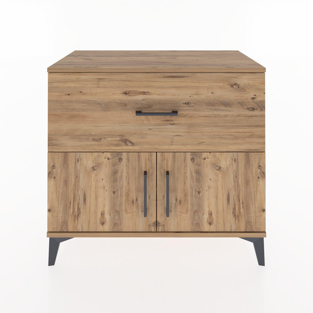 Woodntry Modüler Şifonyer Çam 88x44x68 cm Kapaklı ve Çekmeceli KC25-3