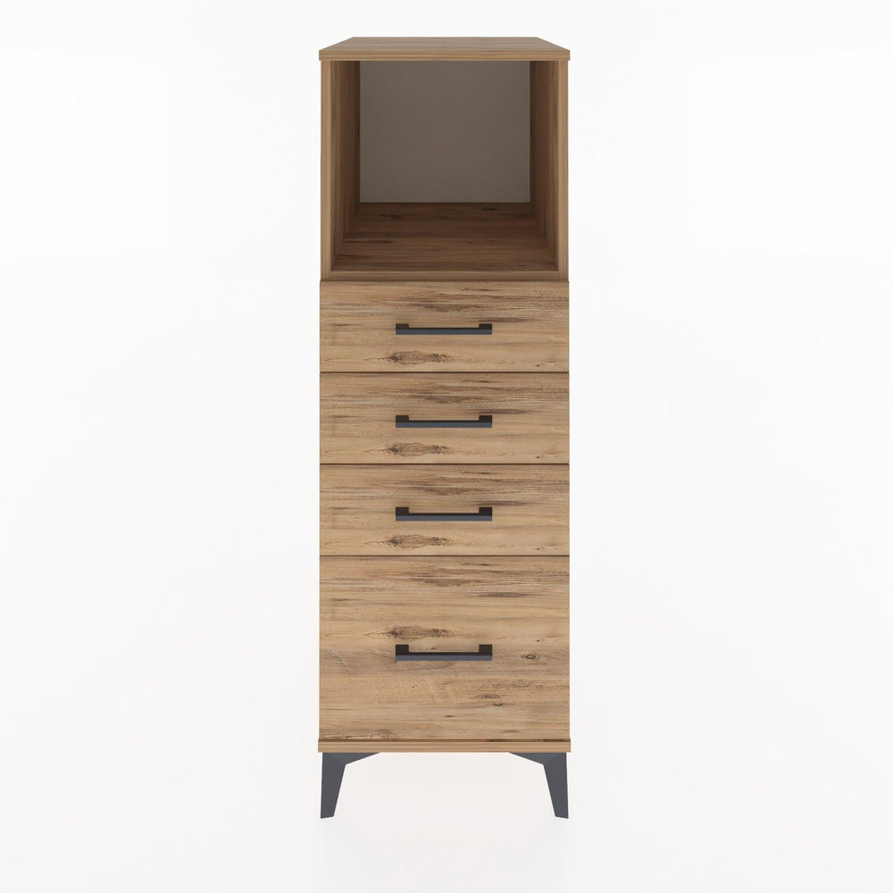 Woodntry Modüler Dolap Çam 44x30x122 cm Çekmeceli ve Raflı CR75-3