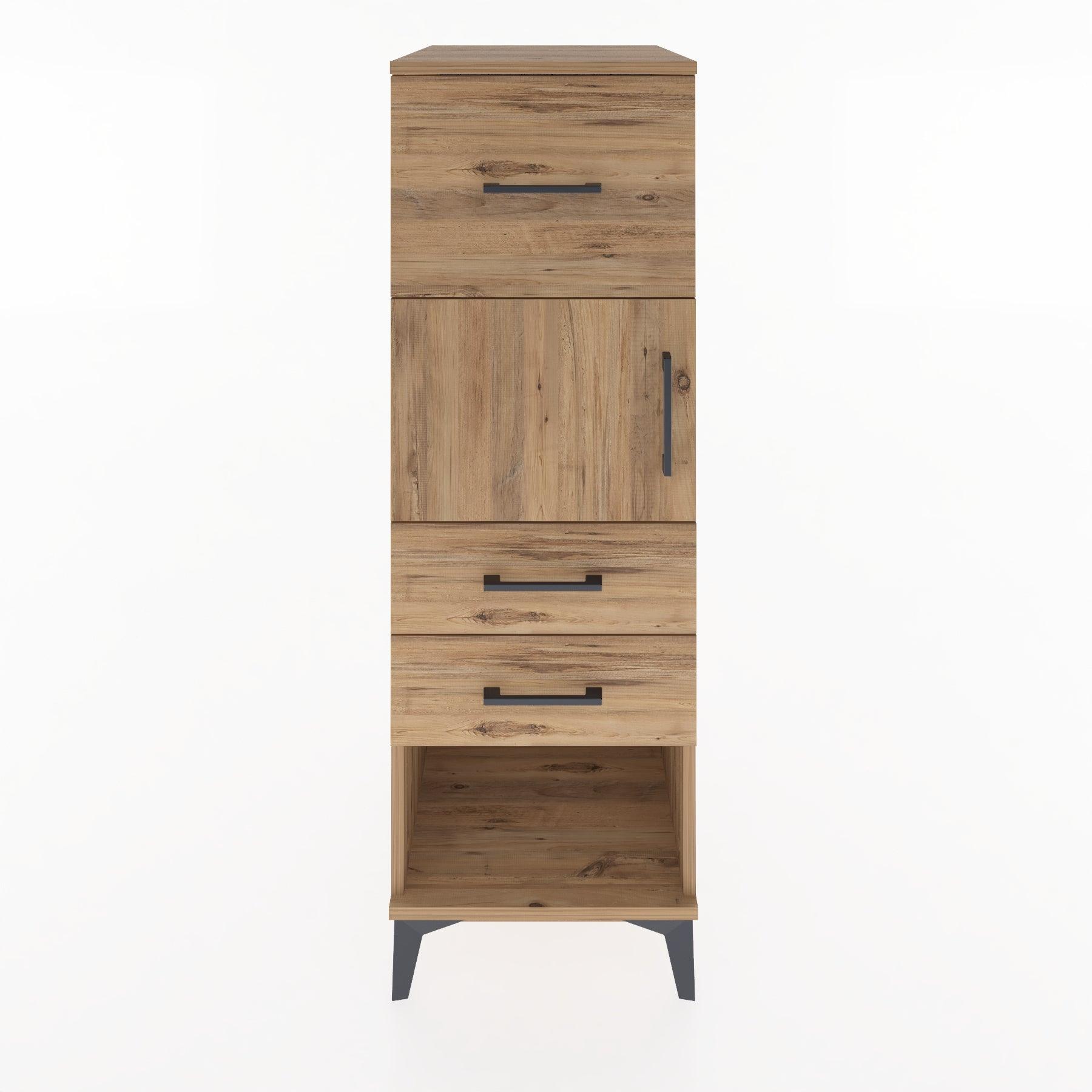 Woodntry Modüler Dolap Çam 44x30x122 cm Fonksiyonel F125-3