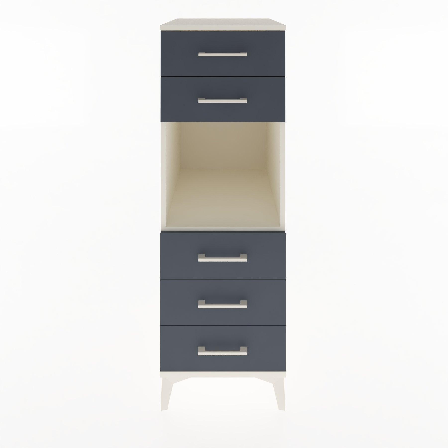 Woodntry Modular Cabinet Moonstone 44x59x122 cm with Drawers and Shelves CR126-1