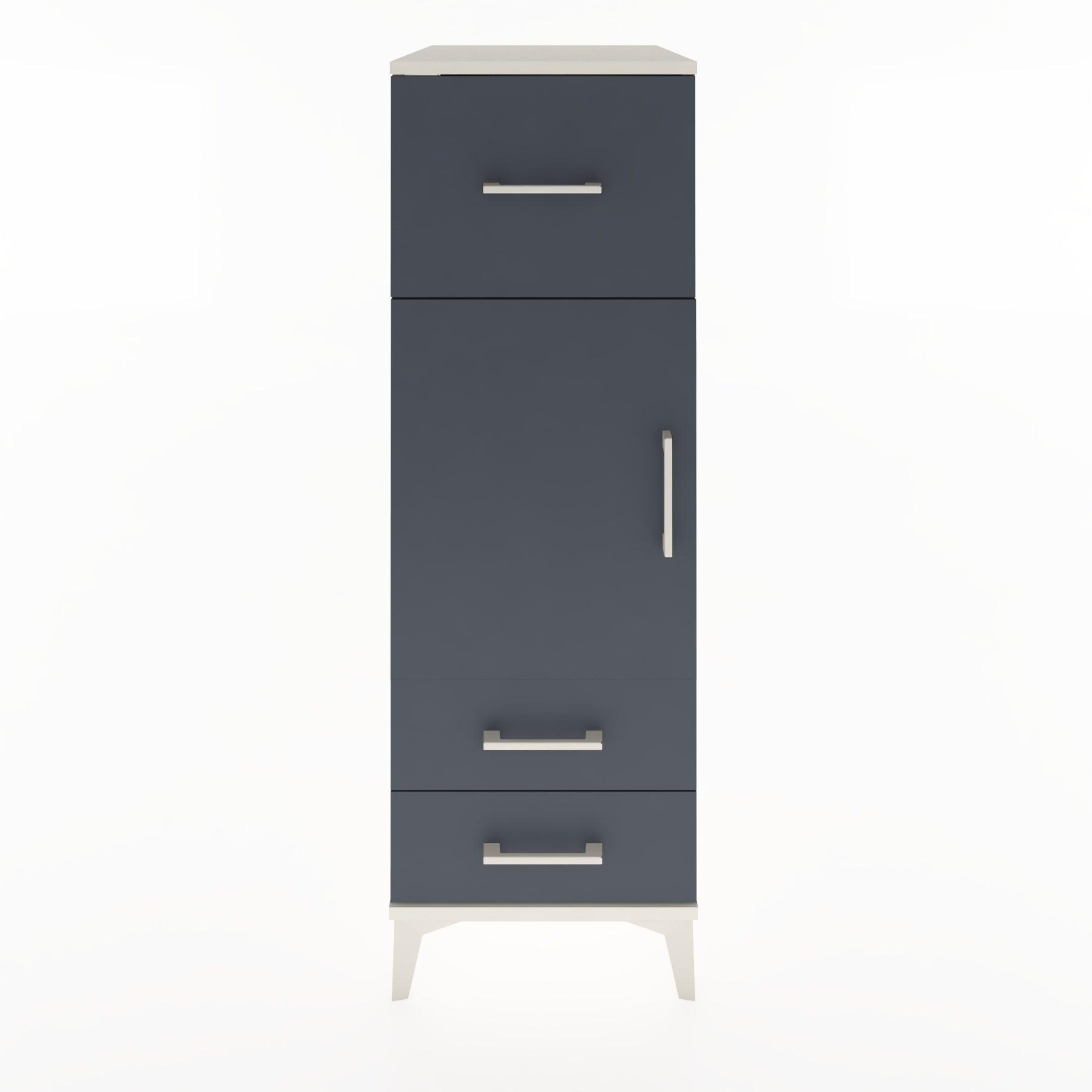 Woodntry Modular Cabinet Moonstone 44x30x122 cm with Doors and Drawers KC26-1