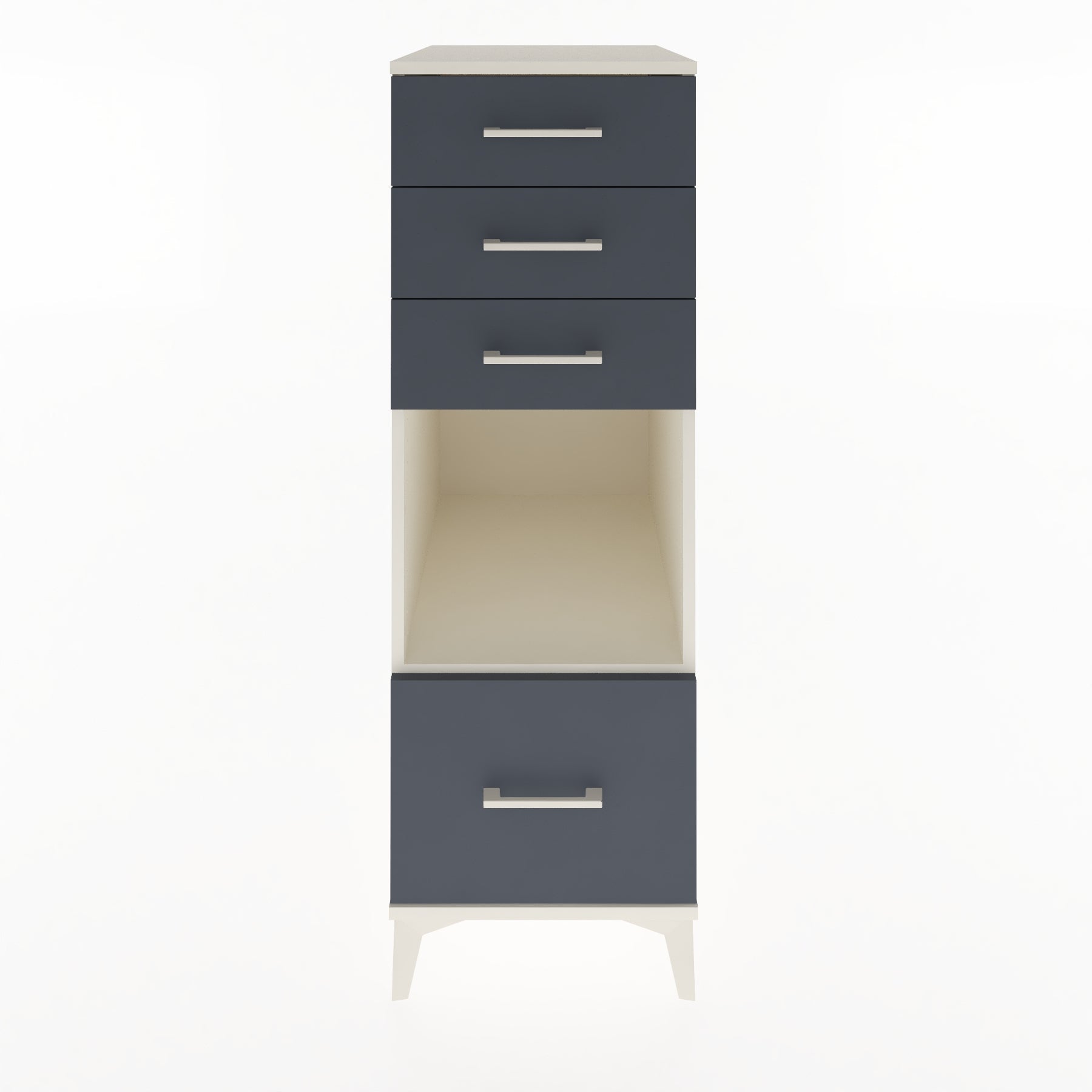 Woodntry Modular Cabinet Moonstone 44x59x122 cm with Drawers and Shelves CR76-1