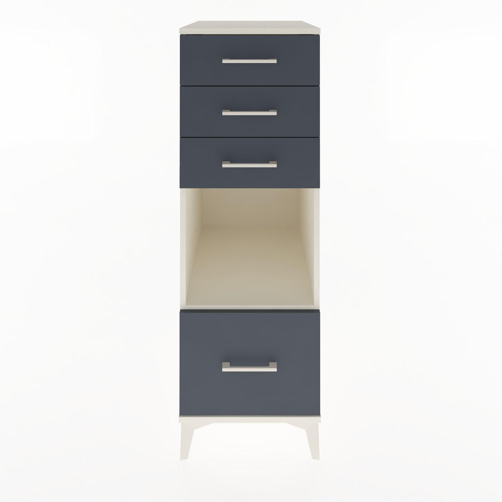 Woodntry Modular Cabinet Moonstone 44x30x122 cm with Drawers and Shelves CR76-1