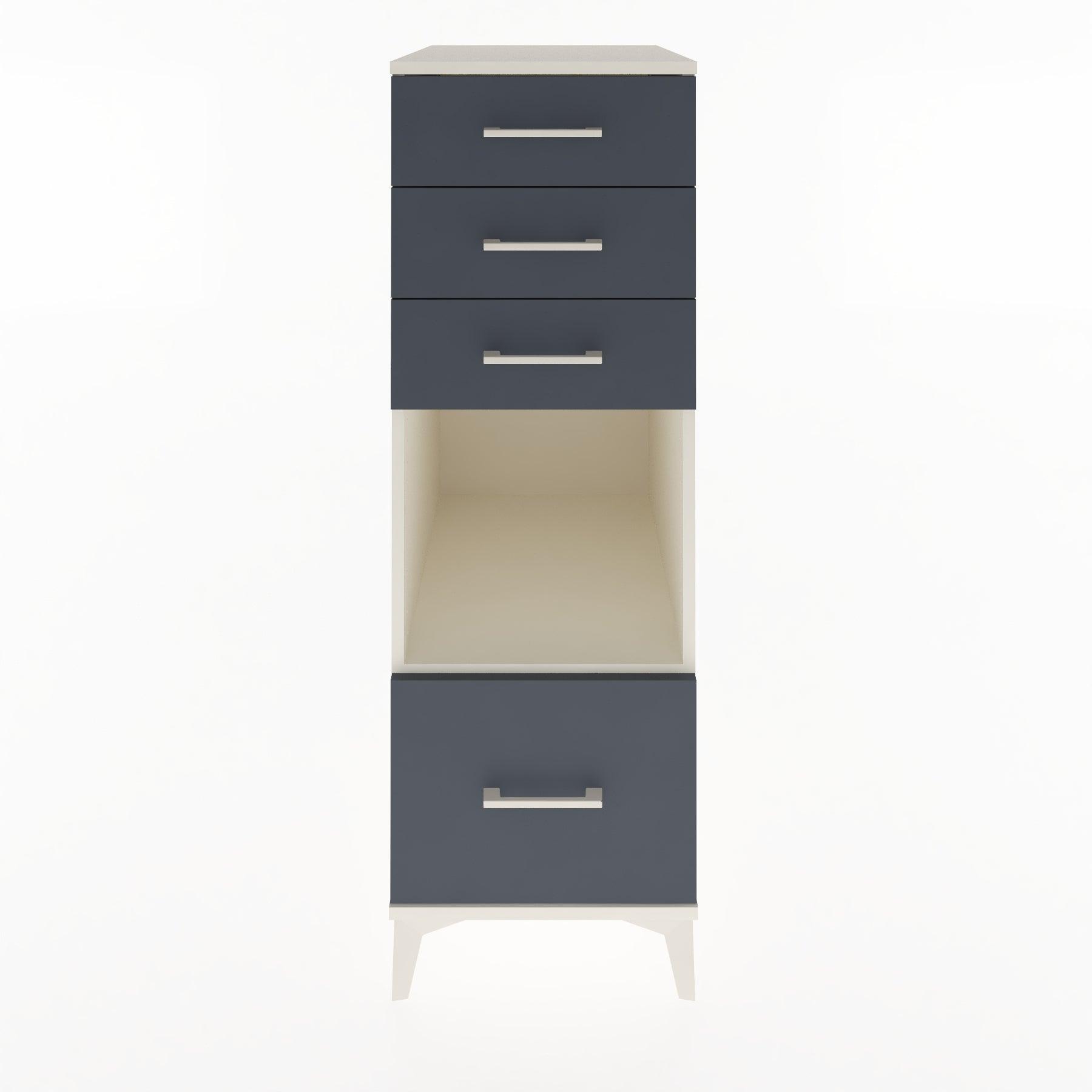 Woodntry Modular Cabinet Moonstone 44x30x122 cm with Drawers and Shelves CR76-1