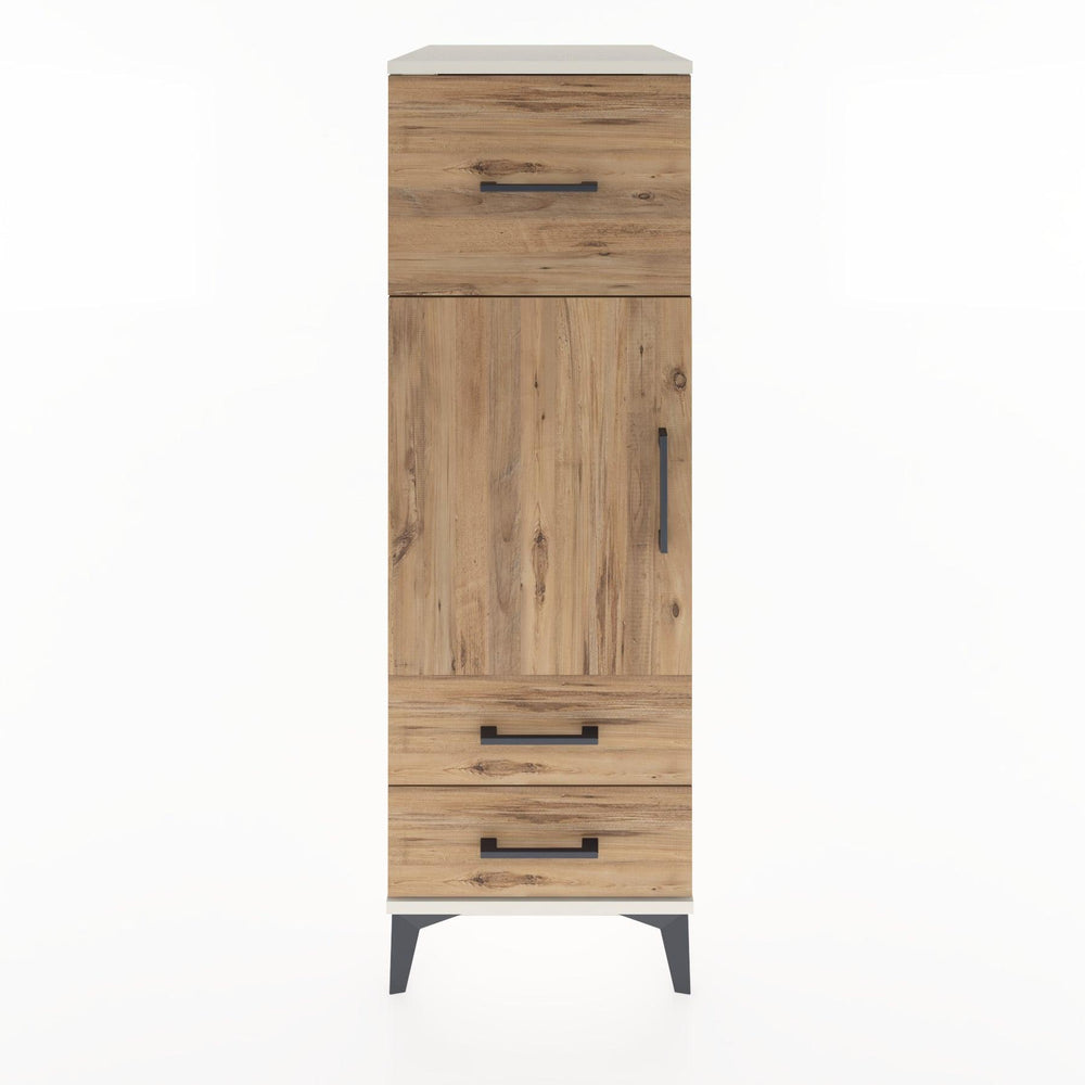 Woodntry Modüler Dolap Aytaşı 44x59x122 cm Kapaklı ve Çekmeceli KC26-1