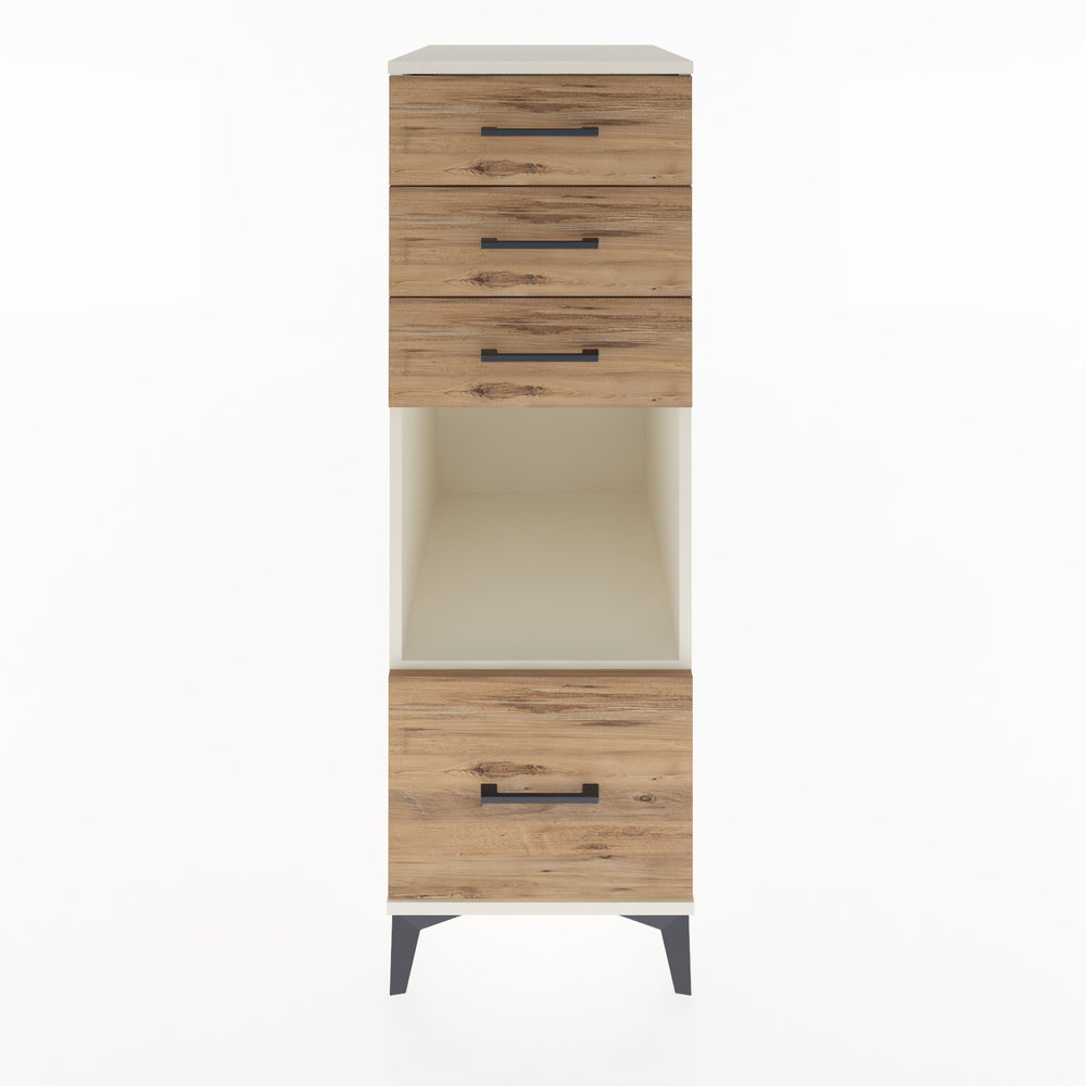 Woodntry Modular Cabinet Moonstone 44x59x122 cm with Drawers and Shelves CR76-1