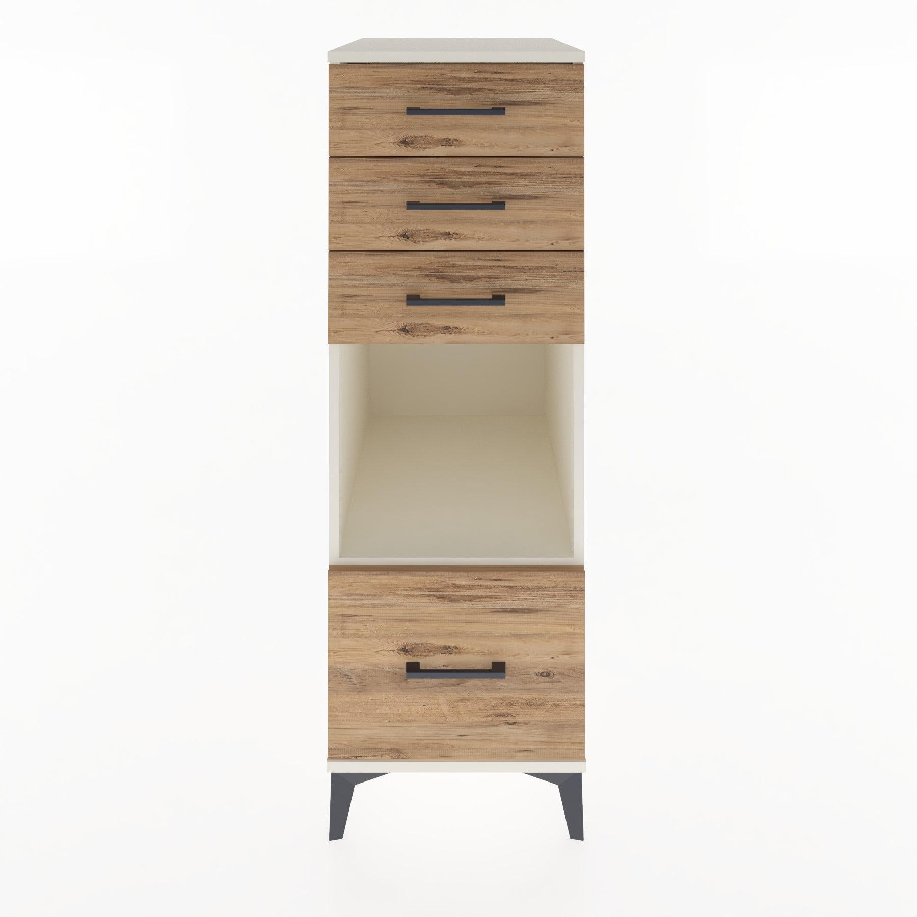 Woodntry Modular Cabinet Moonstone 44x59x122 cm with Drawers and Shelves CR76-1