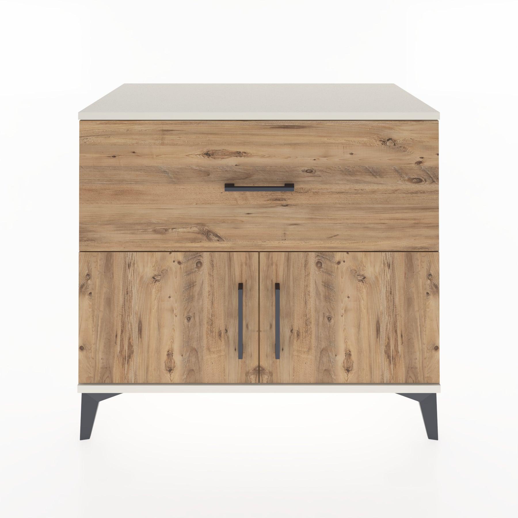 Woodntry Modüler Şifonyer Aytaşı 88x44x68 cm Kapaklı ve Çekmeceli KC26-1