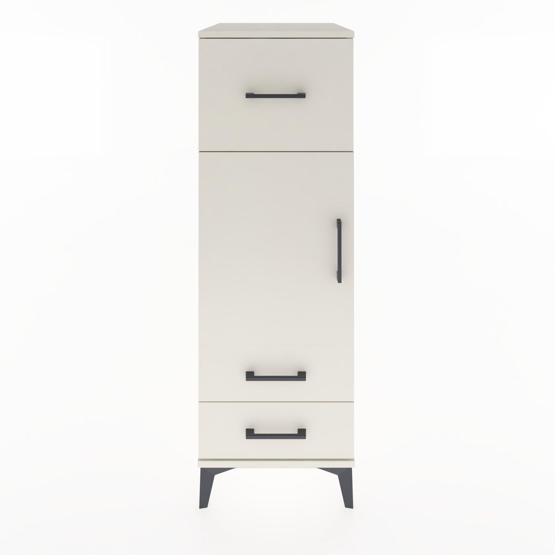 Woodntry Modüler Dolap Aytaşı 44x59x122 cm Kapaklı ve Çekmeceli KC26-1