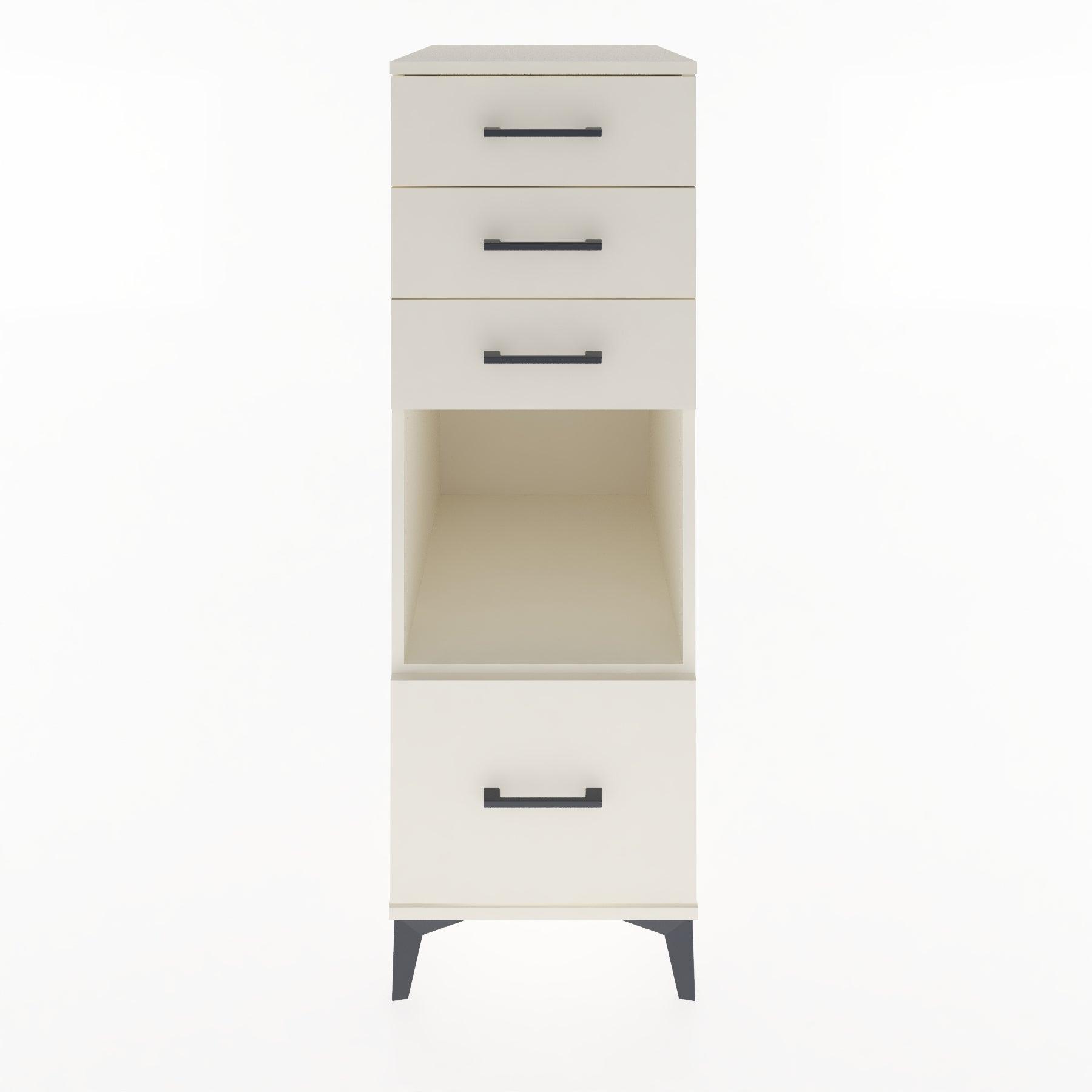Woodntry Modular Cabinet Moonstone 44x30x122 cm with Drawers and Shelves CR76-1