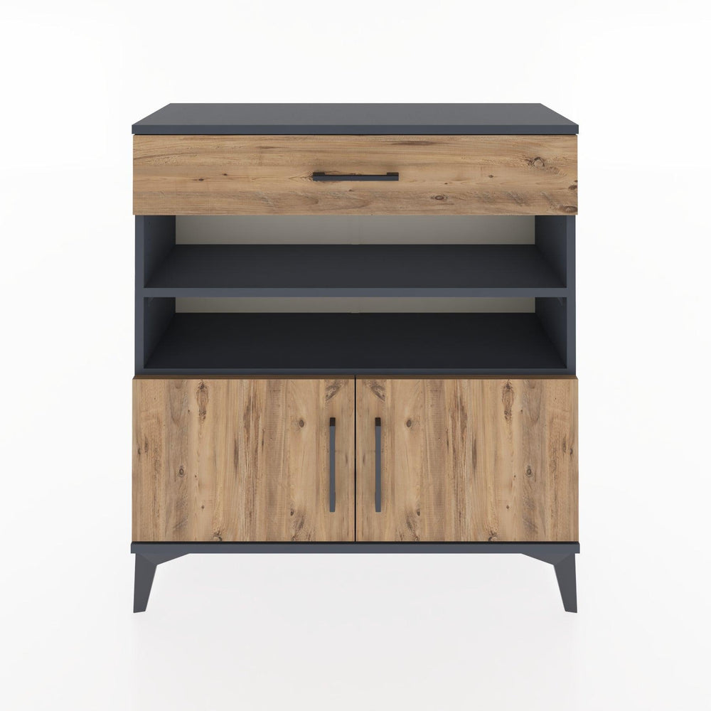 Woodntry Modüler Şifonyer Antrasit 88x30x84 cm Fonksiyonel F26-2