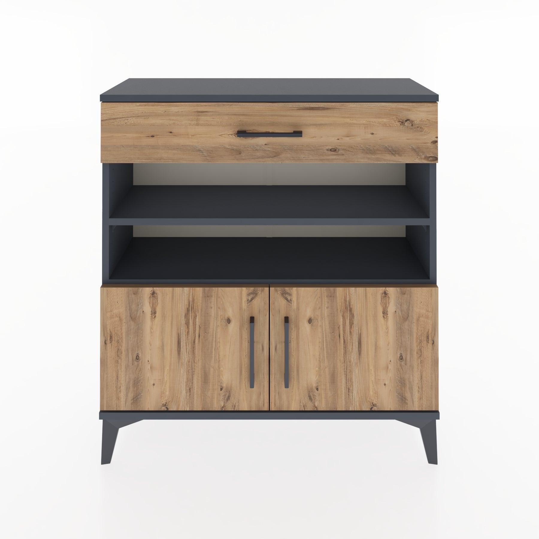 Woodntry Modular Dresser Anthracite 88x30x84 cm Functional F26-2