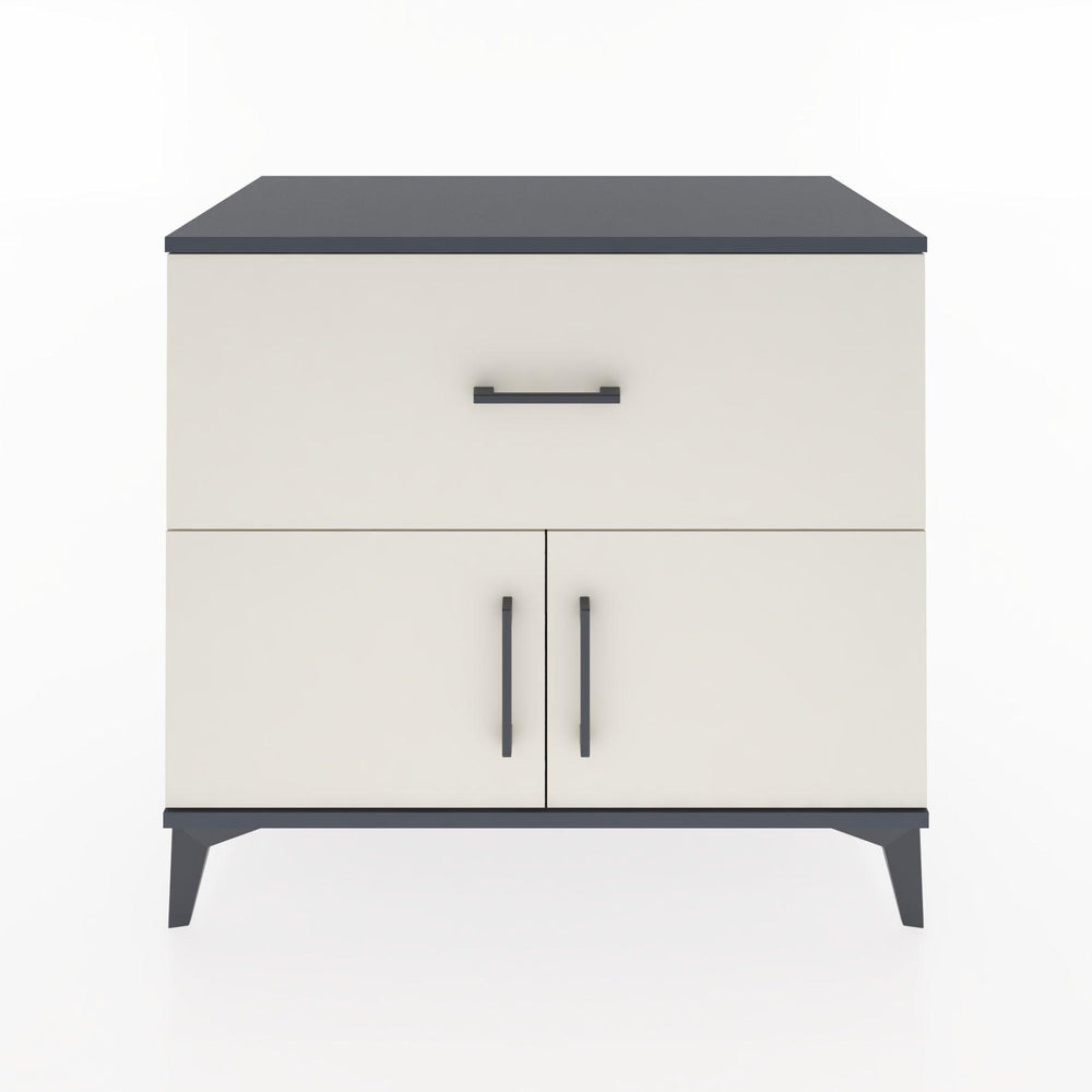 Woodntry Modüler Şifonyer Antrasit 88x44x68 cm Kapaklı ve Çekmeceli KC26-2