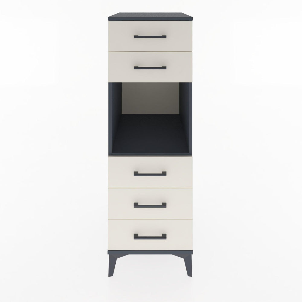 Woodntry Modular Cabinet Anthracite 44x30x122 cm with Drawers and Shelves CR126-2